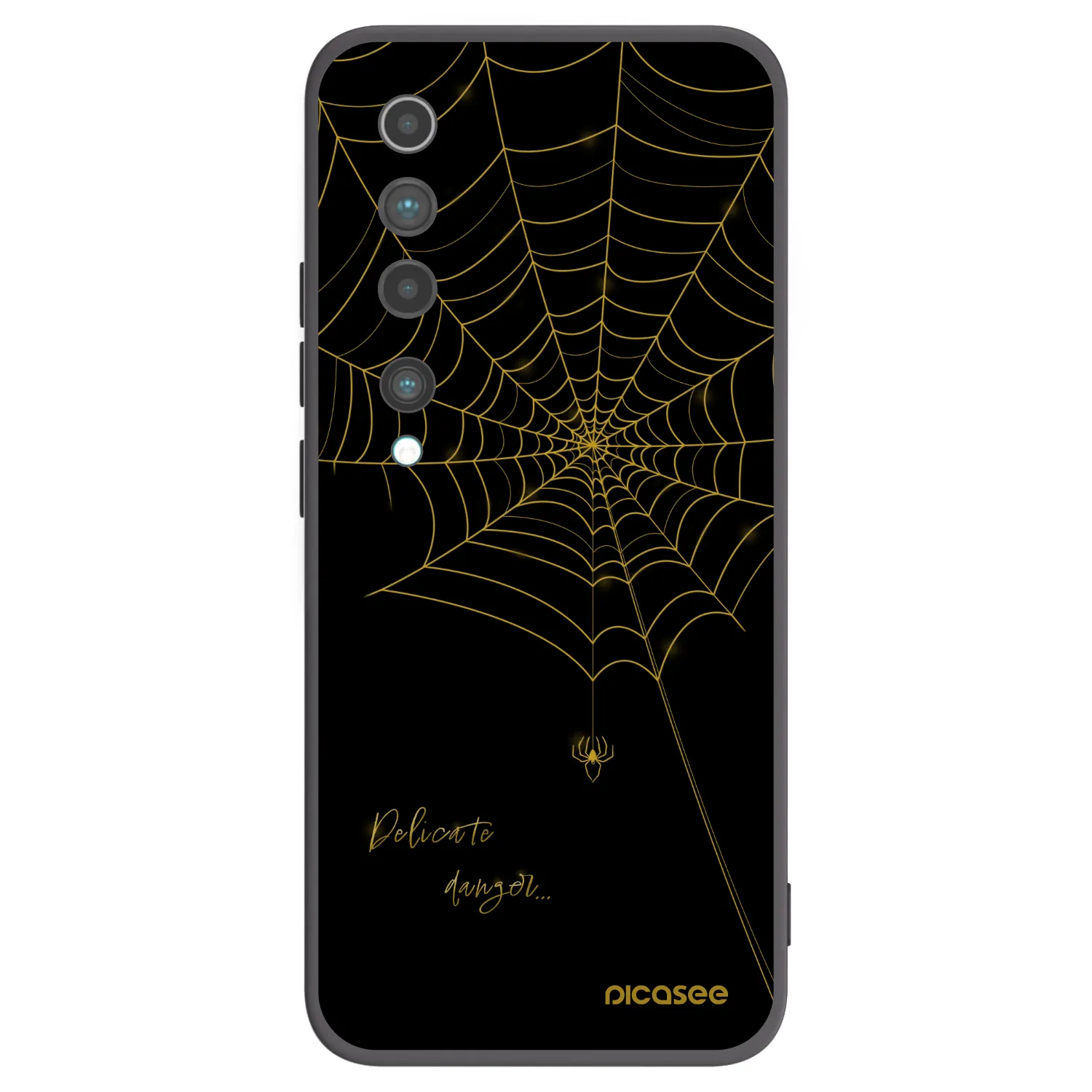 Picasee crna silikonska maskica za Xiaomi Mi 10 - Delicate danger