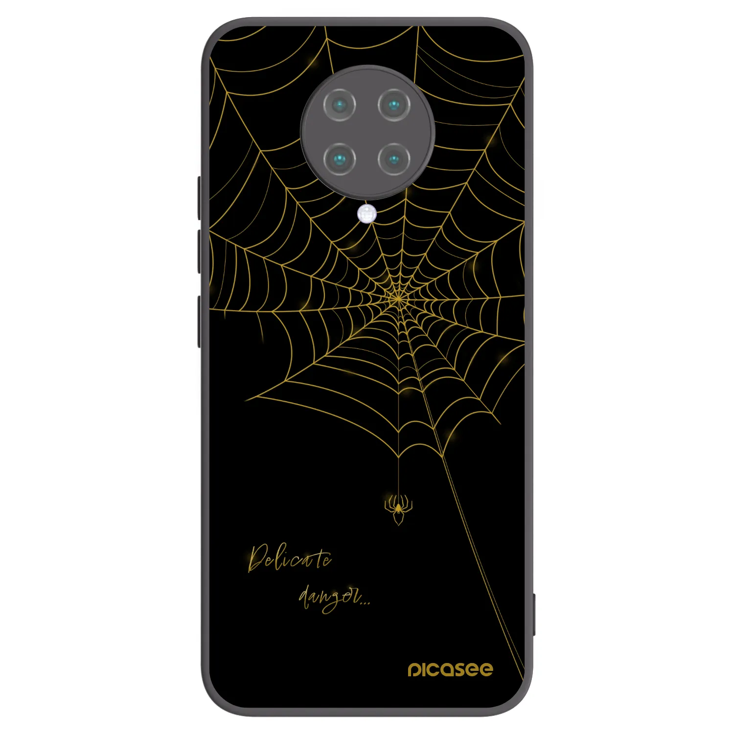 Picasee crna silikonska maskica za Xiaomi Poco F2 Pro - Delicate danger