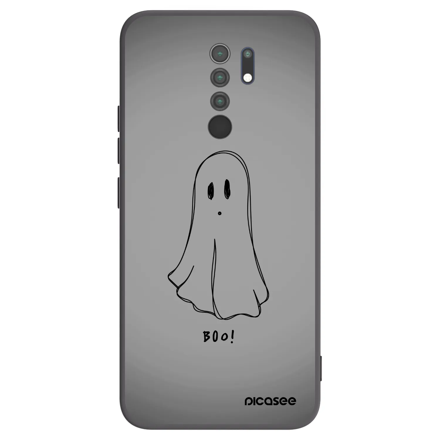 Picasee crna silikonska maskica za Xiaomi Redmi 9 - Ghost