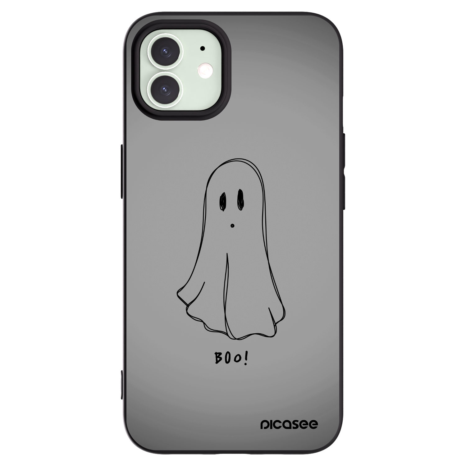 Picasee crna silikonska maskica za Apple iPhone 12 - Ghost