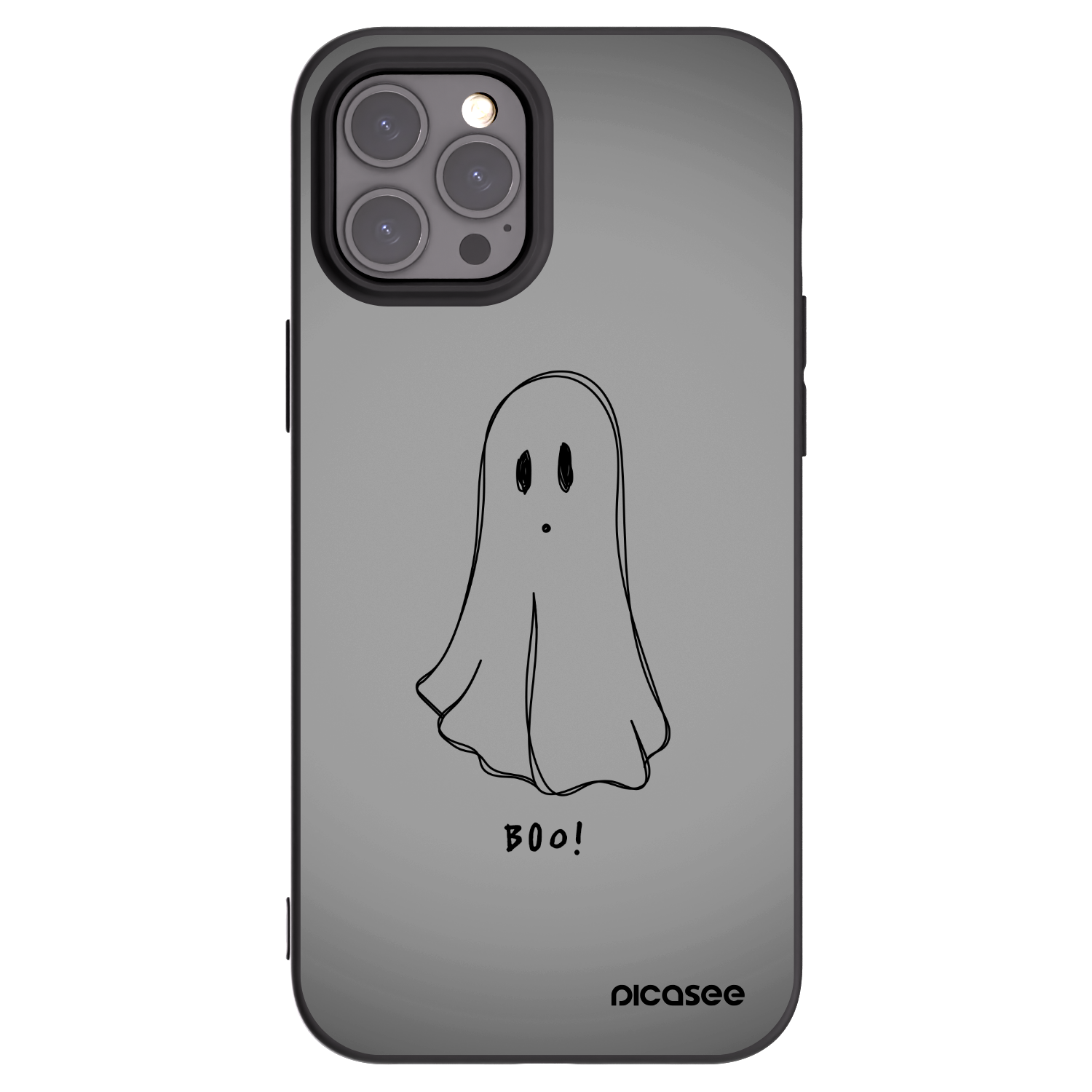Picasee crna silikonska maskica za Apple iPhone 12 Pro Max - Ghost