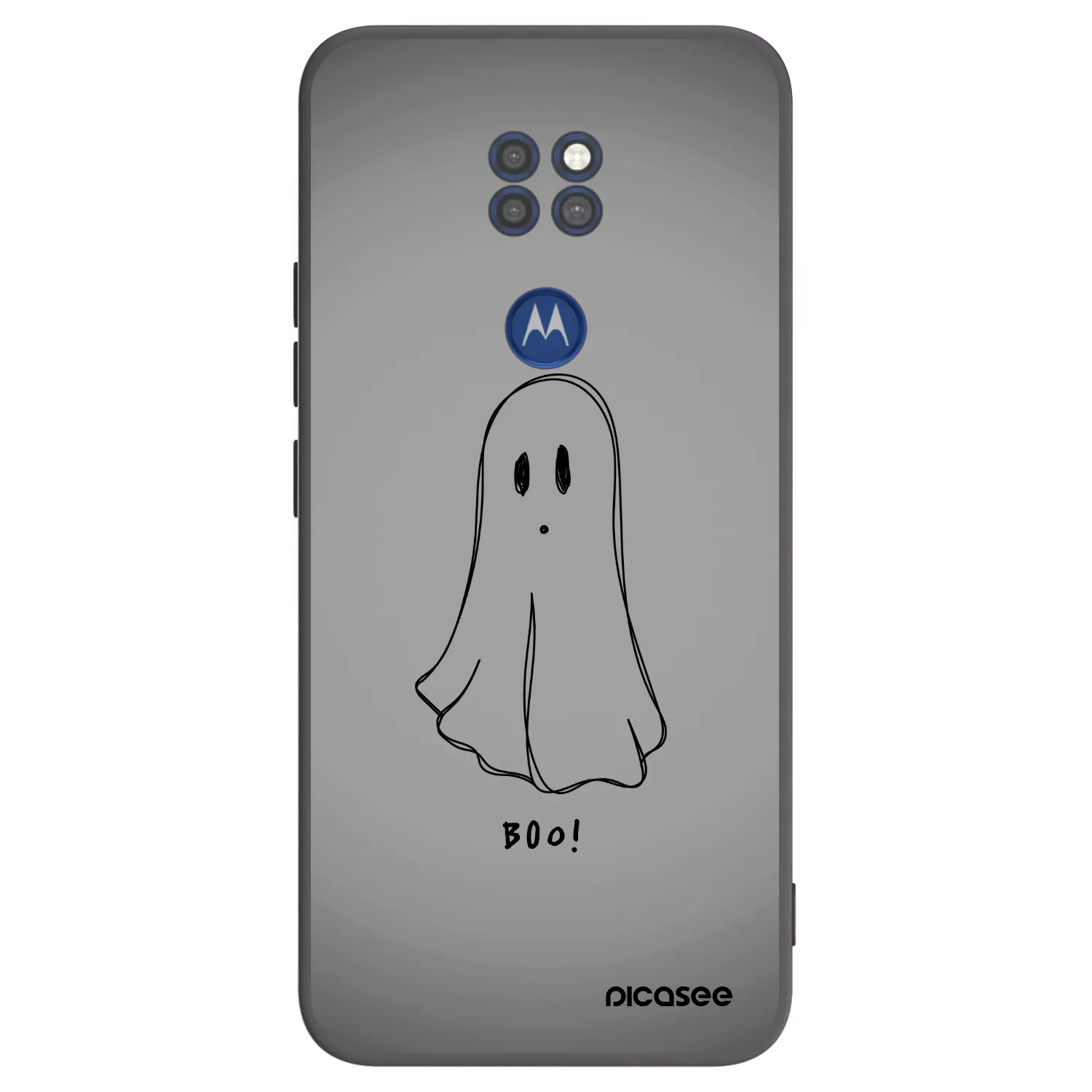Picasee crna silikonska maskica za Motorola Moto G9 Play - Ghost