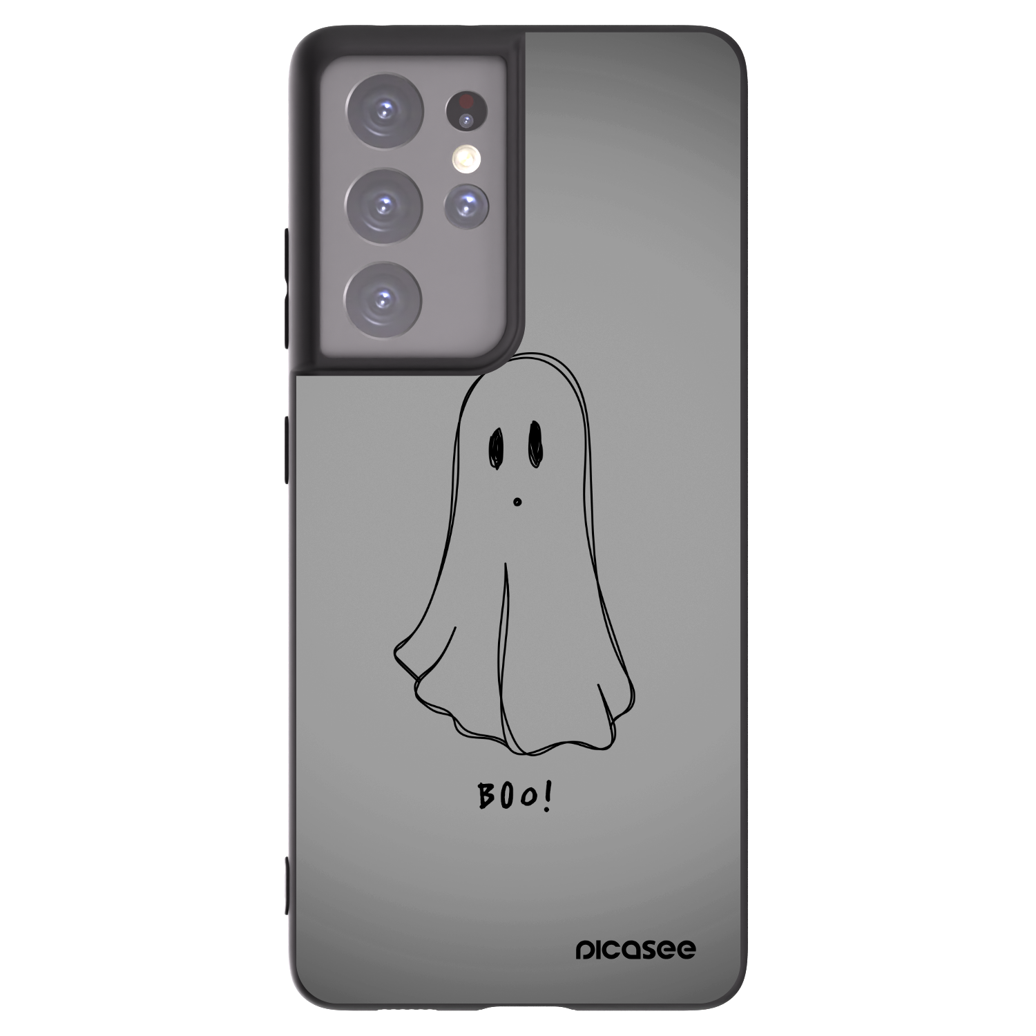 Picasee crna silikonska maskica za Samsung Galaxy S21 Ultra 5G G998B - Ghost