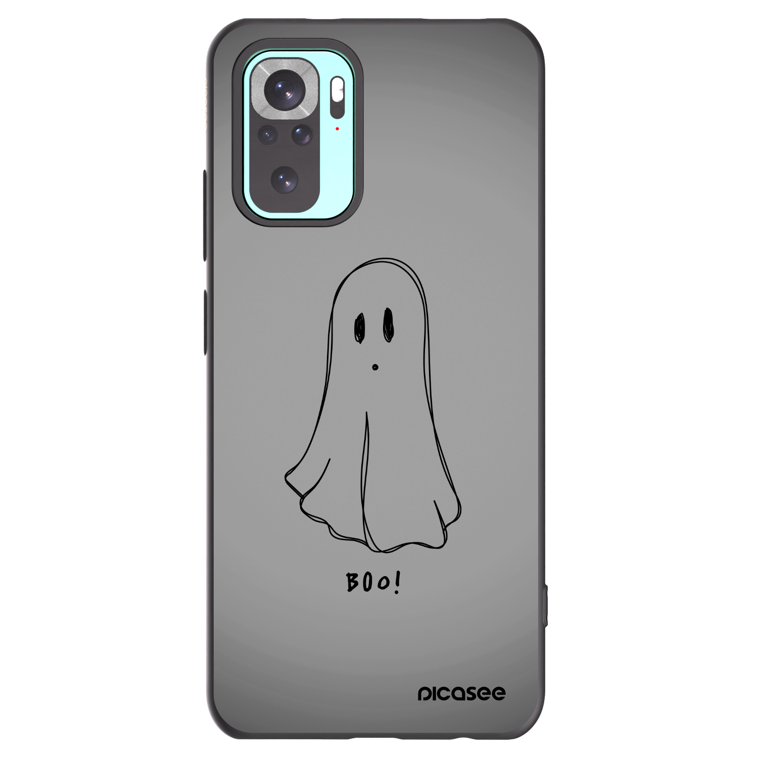 Picasee crna silikonska maskica za Xiaomi Redmi Note 10 Pro - Ghost