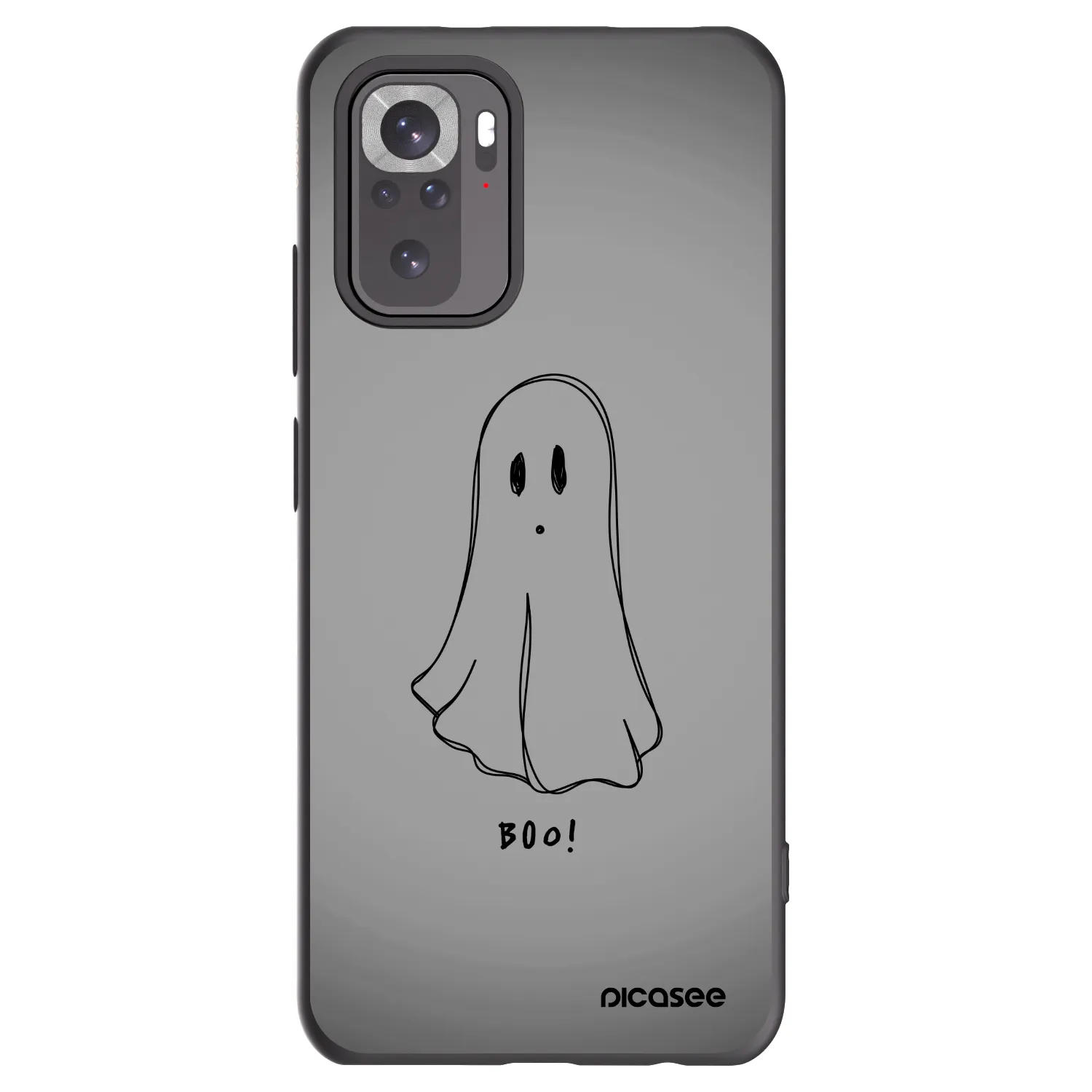 Picasee crna silikonska maskica za Xiaomi Redmi Note 10S - Ghost