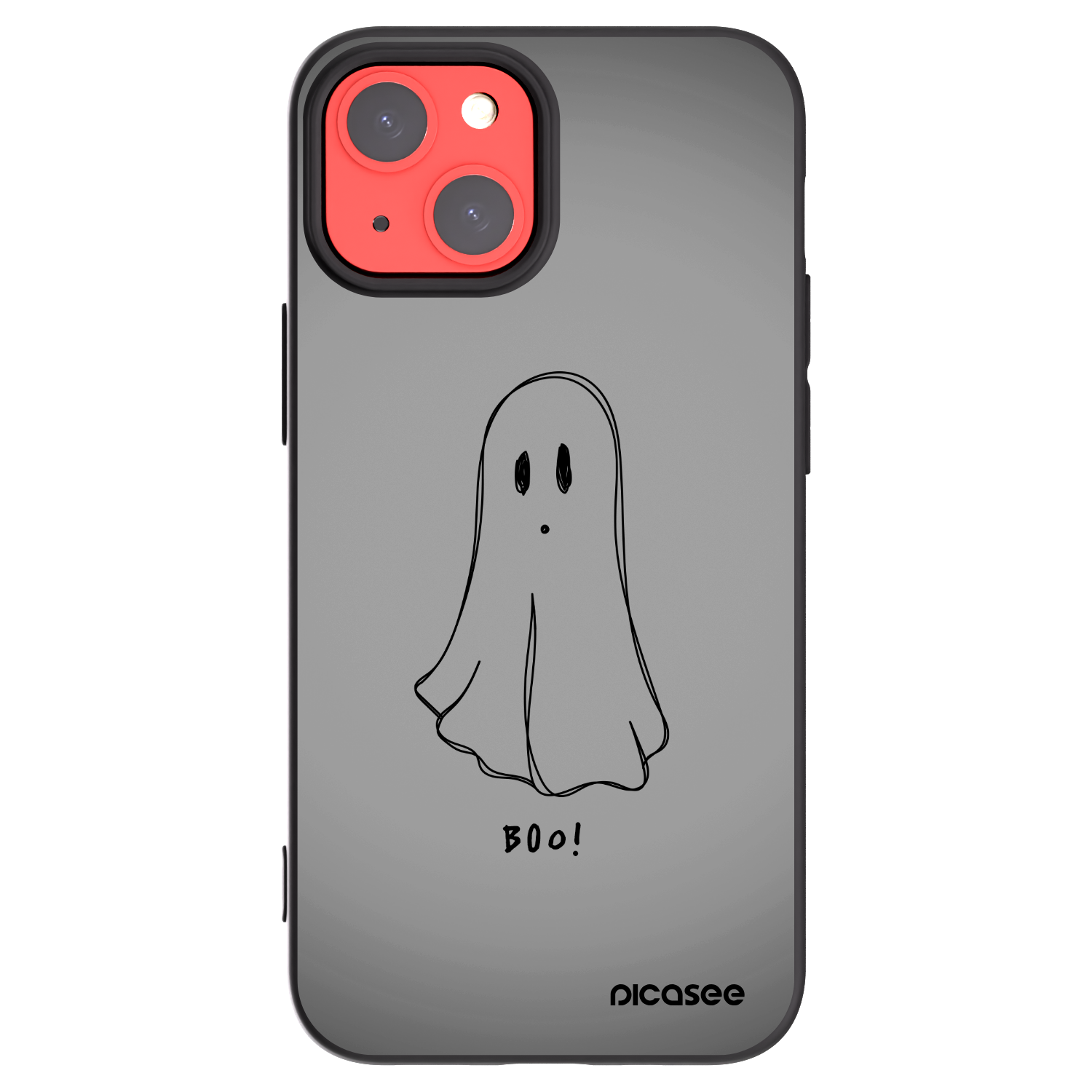 Picasee crna silikonska maskica za Apple iPhone 13 mini - Ghost