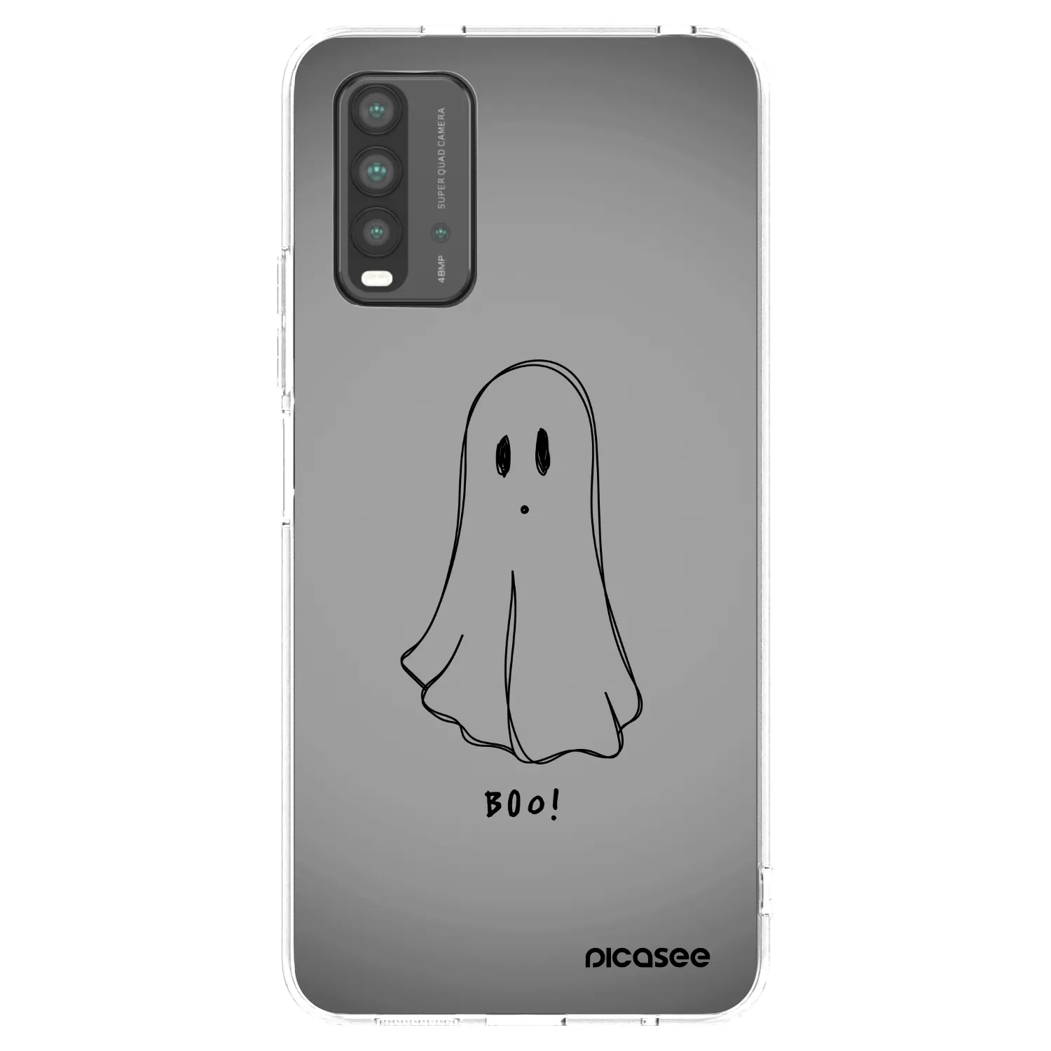 Picasee crna silikonska maskica za Xiaomi Redmi 9T - Ghost