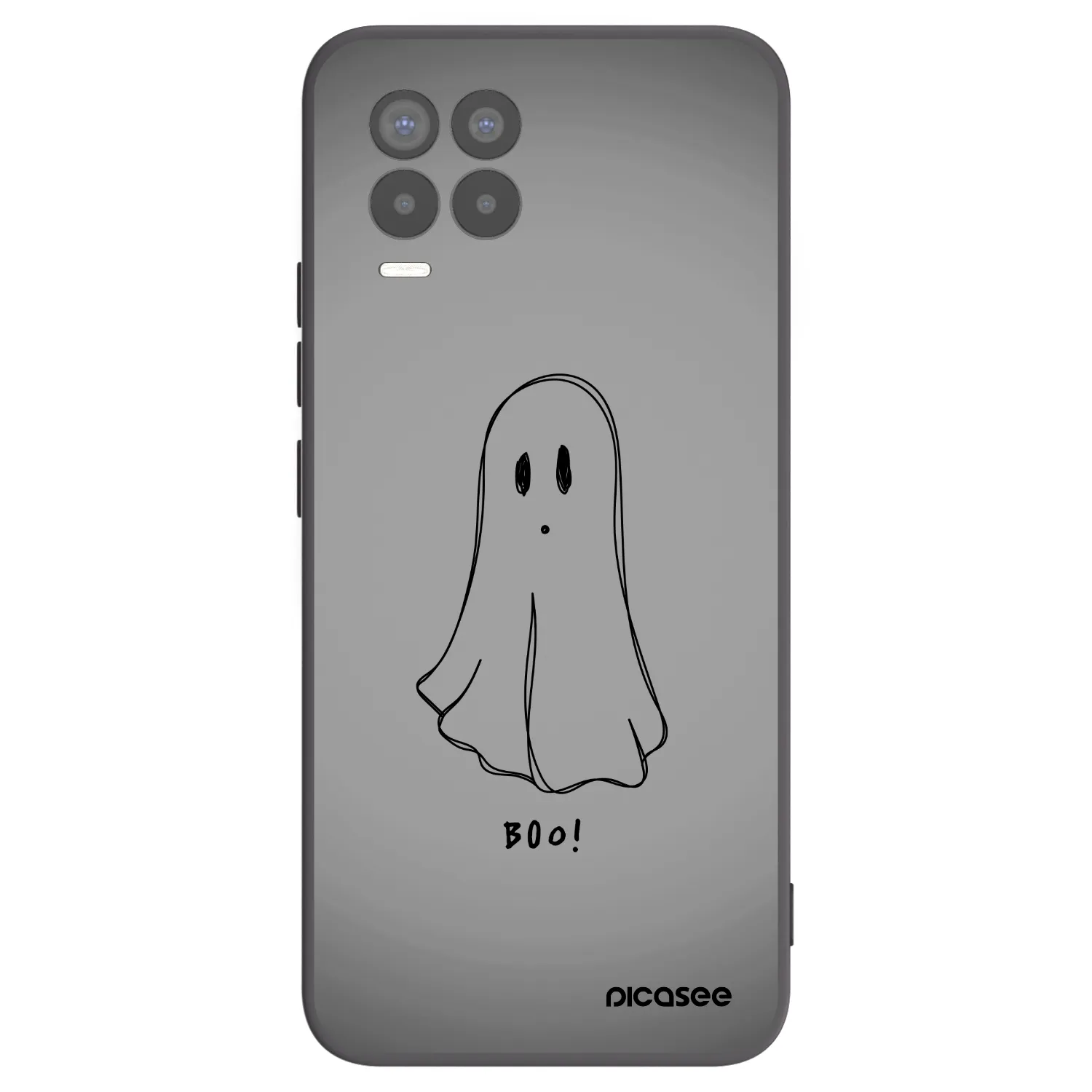 Picasee crna silikonska maskica za Realme 8 4G - Ghost