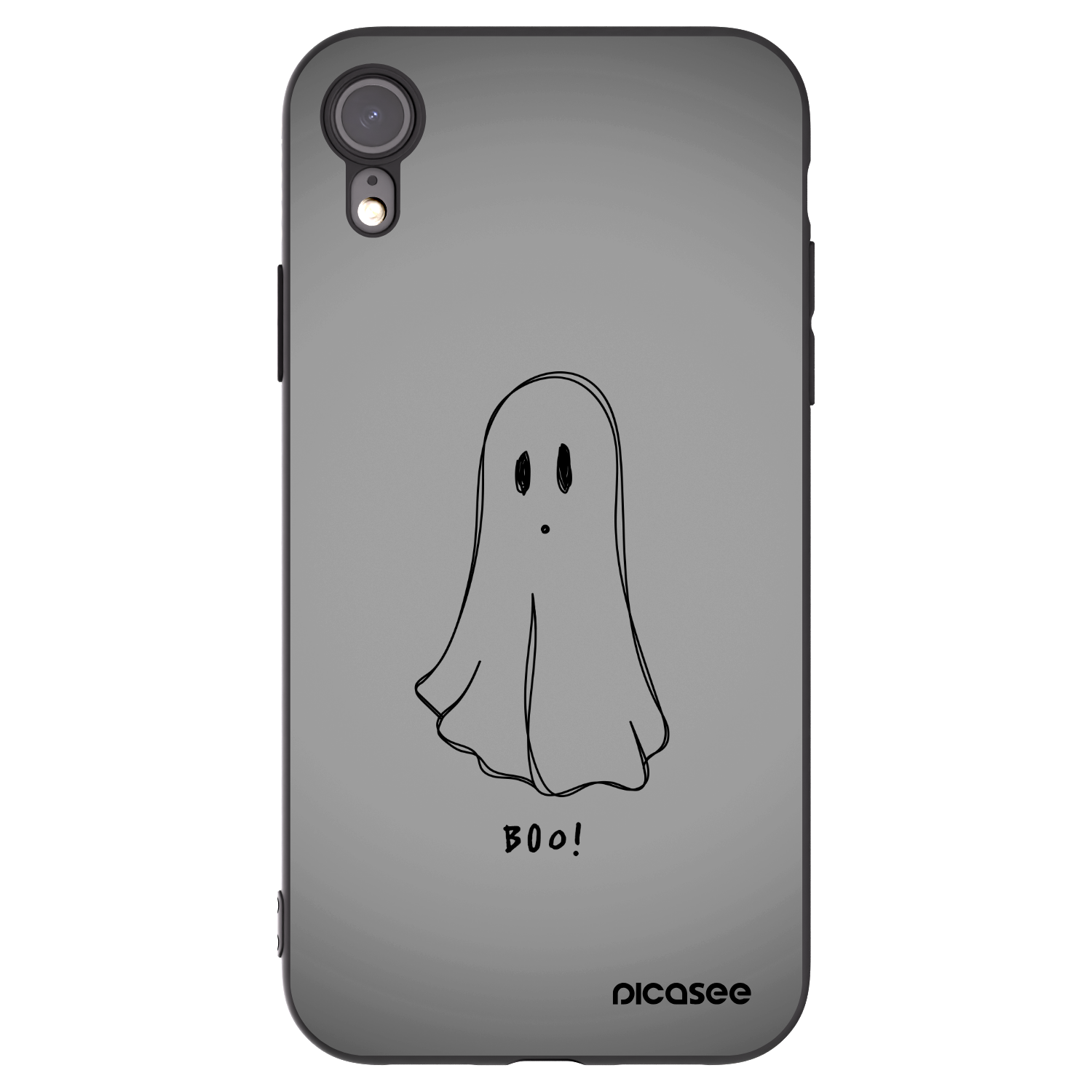 Picasee crna silikonska maskica za Apple iPhone XR - Ghost