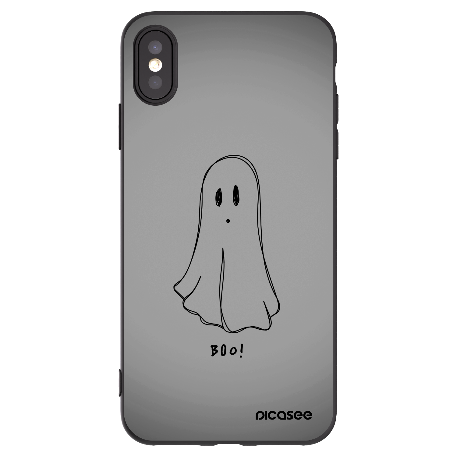 Picasee crna silikonska maskica za Apple iPhone XS Max - Ghost