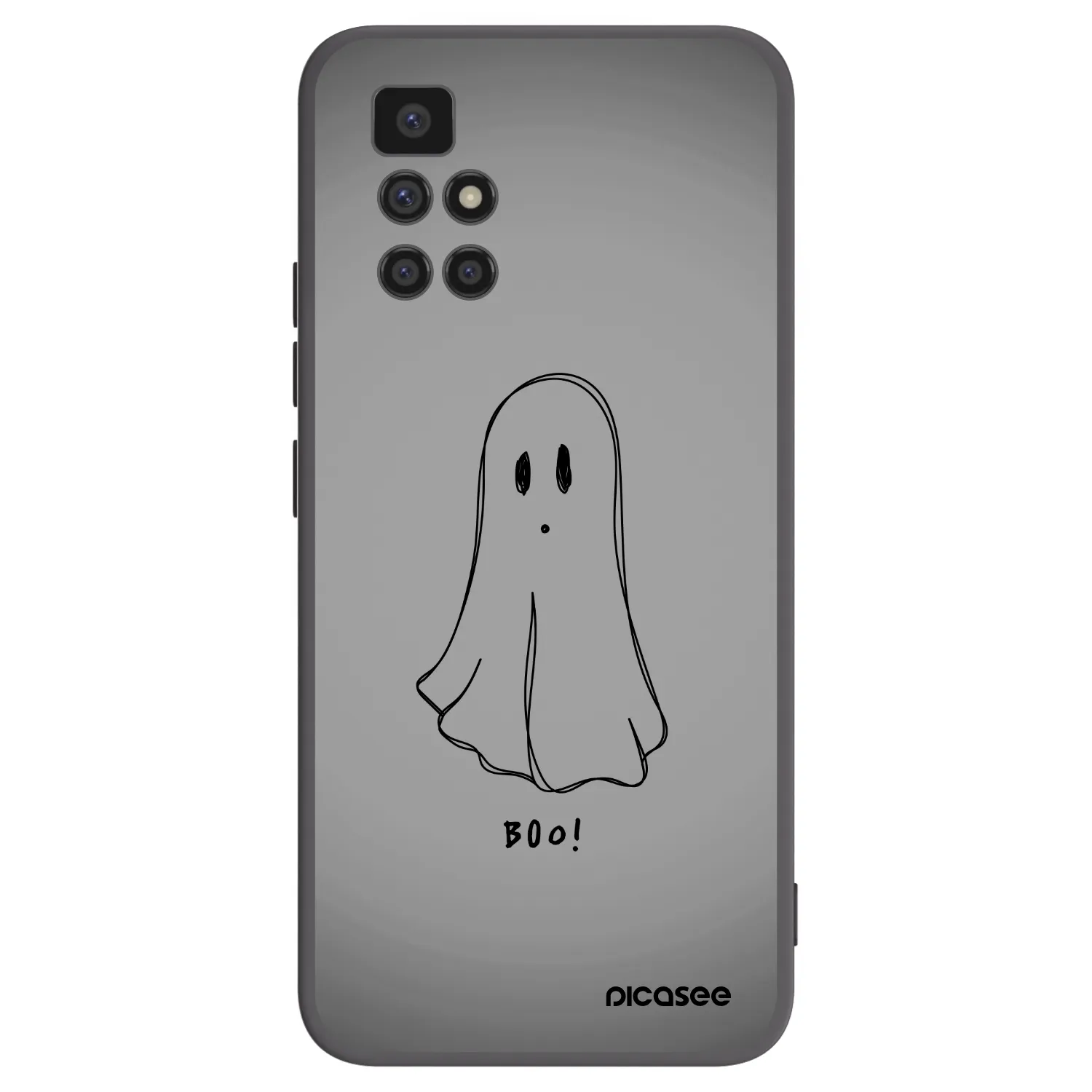 Picasee crna silikonska maskica za Xiaomi Redmi 10 - Ghost