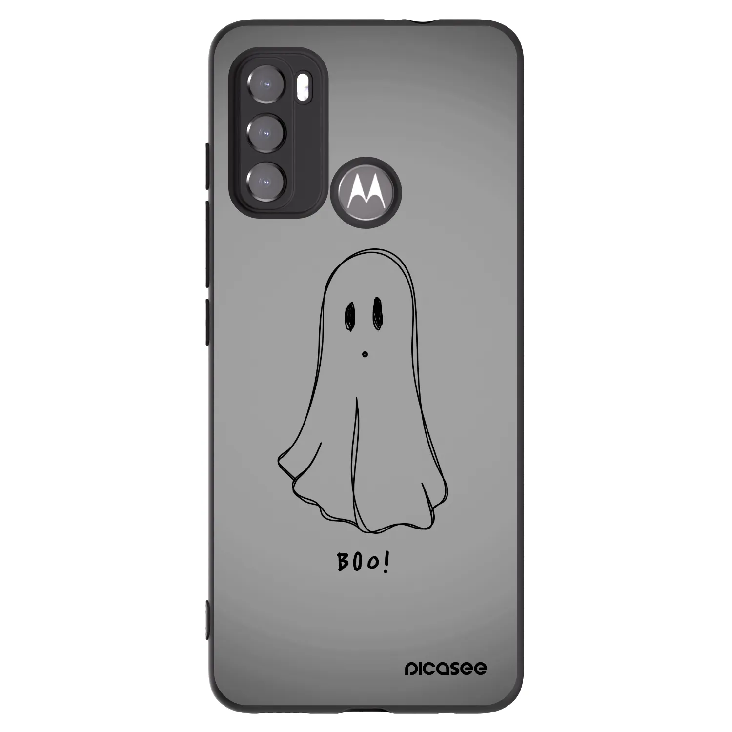 Picasee crna silikonska maskica za Motorola Moto G60 - Ghost