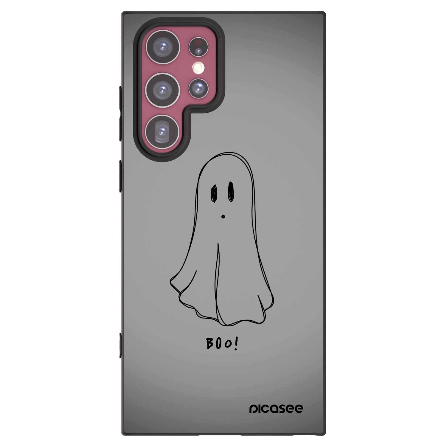 Picasee crna silikonska maskica za Samsung Galaxy S22 Ultra 5G - Ghost