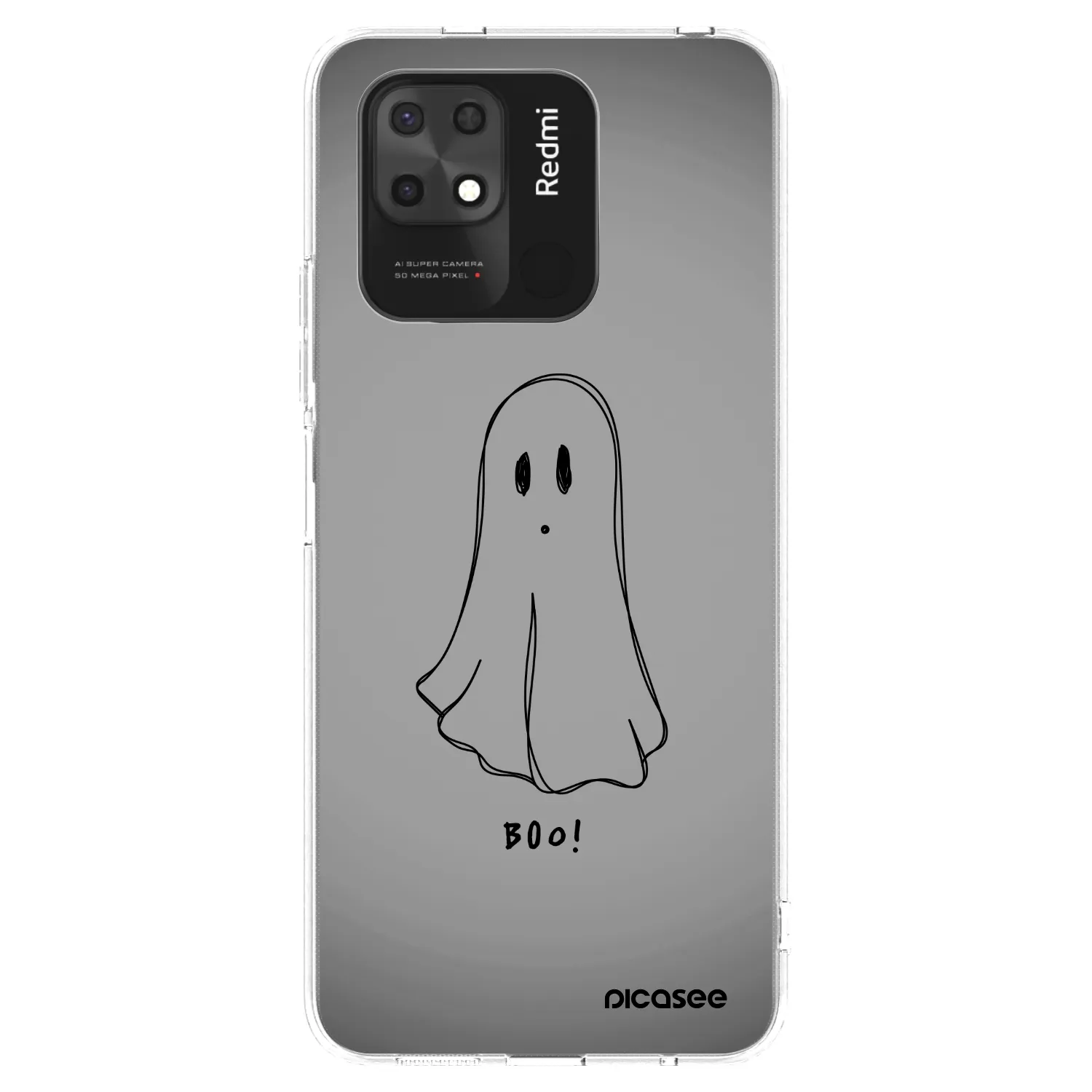 Picasee silikonska prozirna maskica za Xiaomi Redmi 10C - Ghost