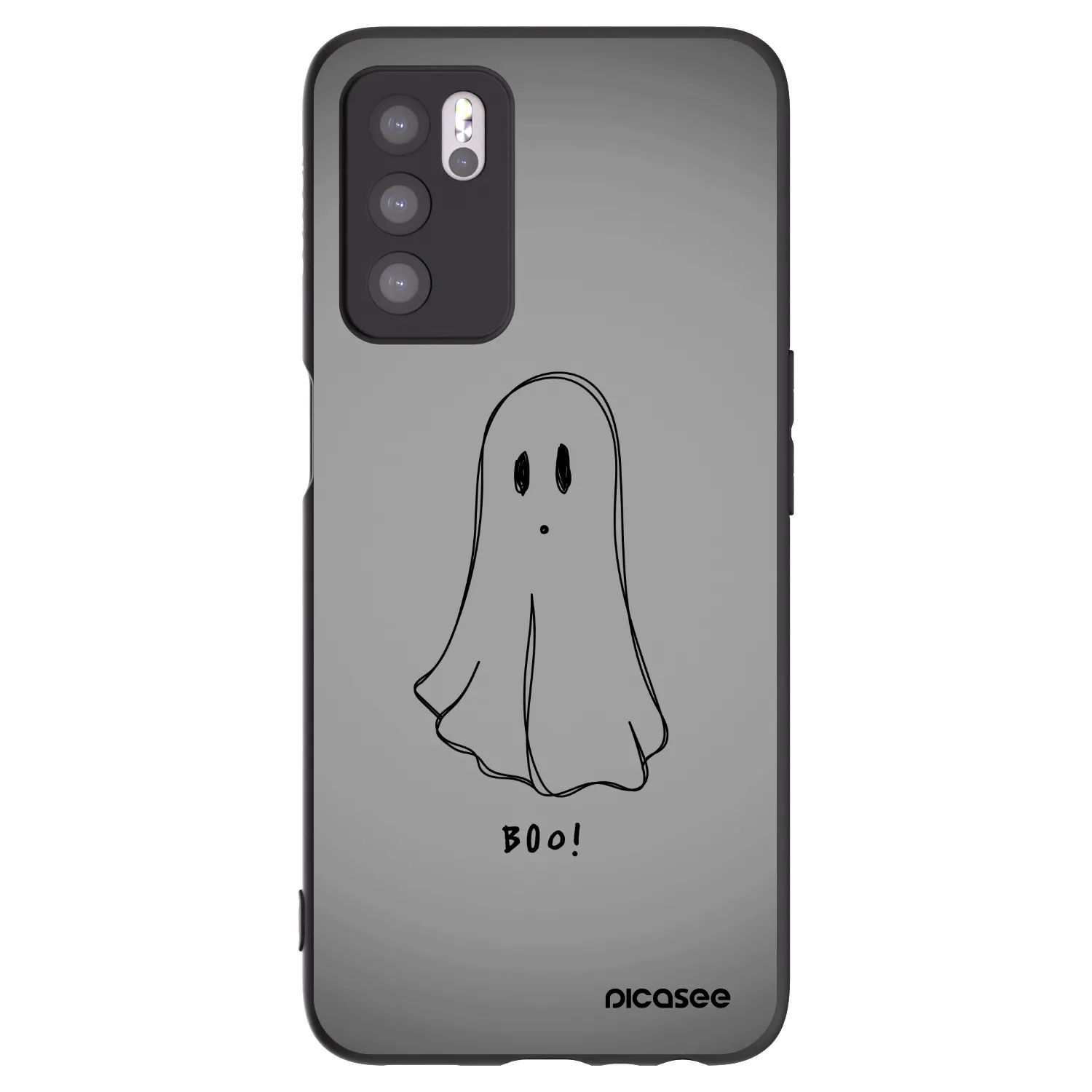 Picasee crna silikonska maskica za OPPO A16 - Ghost