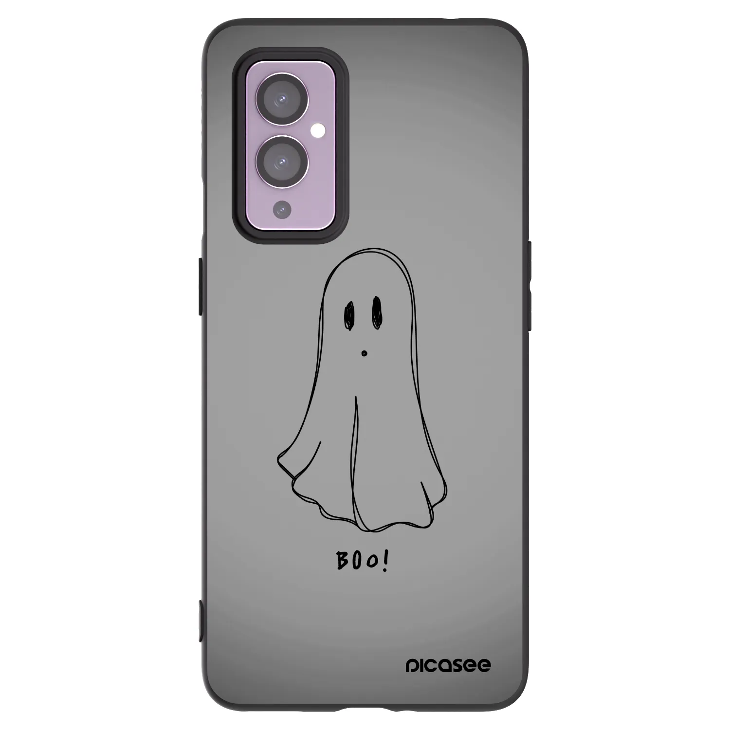 Picasee crna silikonska maskica za OnePlus 9 - Ghost