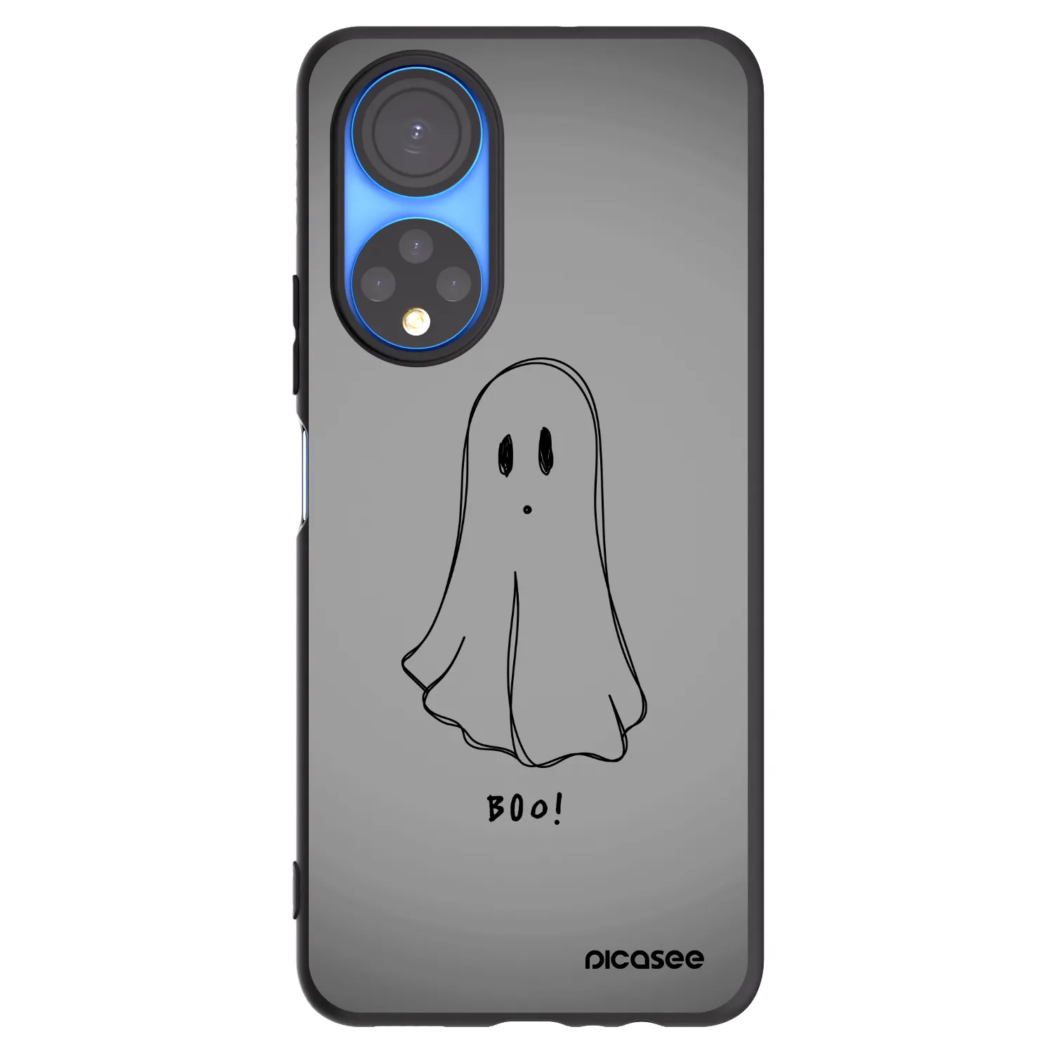 Picasee crna silikonska maskica za Honor X7 - Ghost