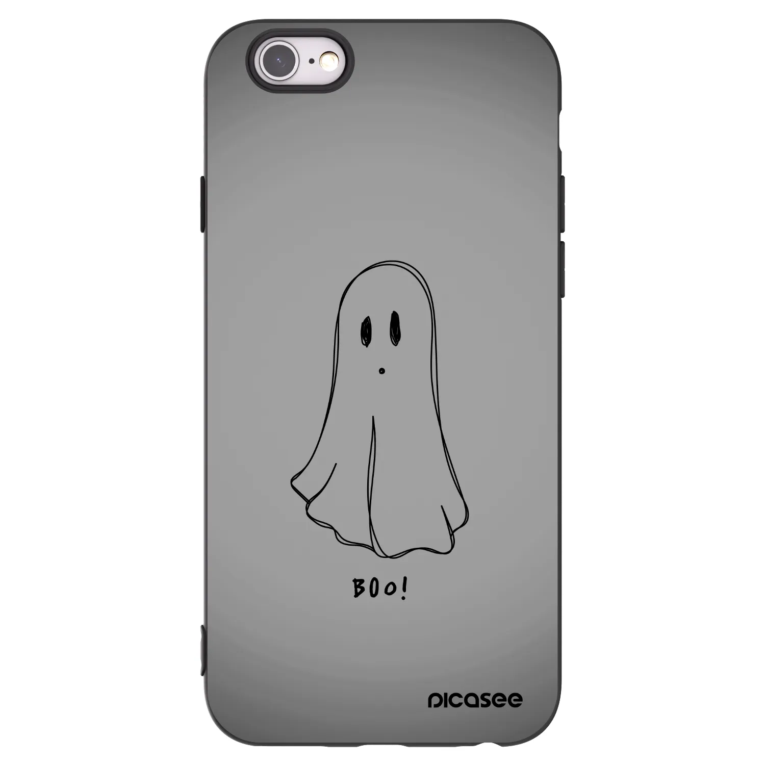Picasee crna silikonska maskica za Apple iPhone 6/6S - Ghost