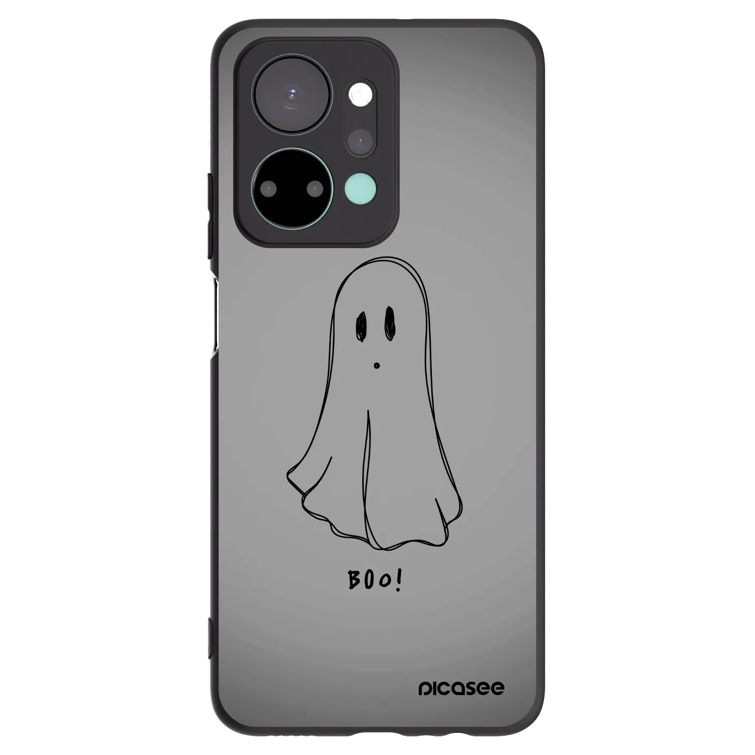 Picasee crna silikonska maskica za Honor X7a - Ghost