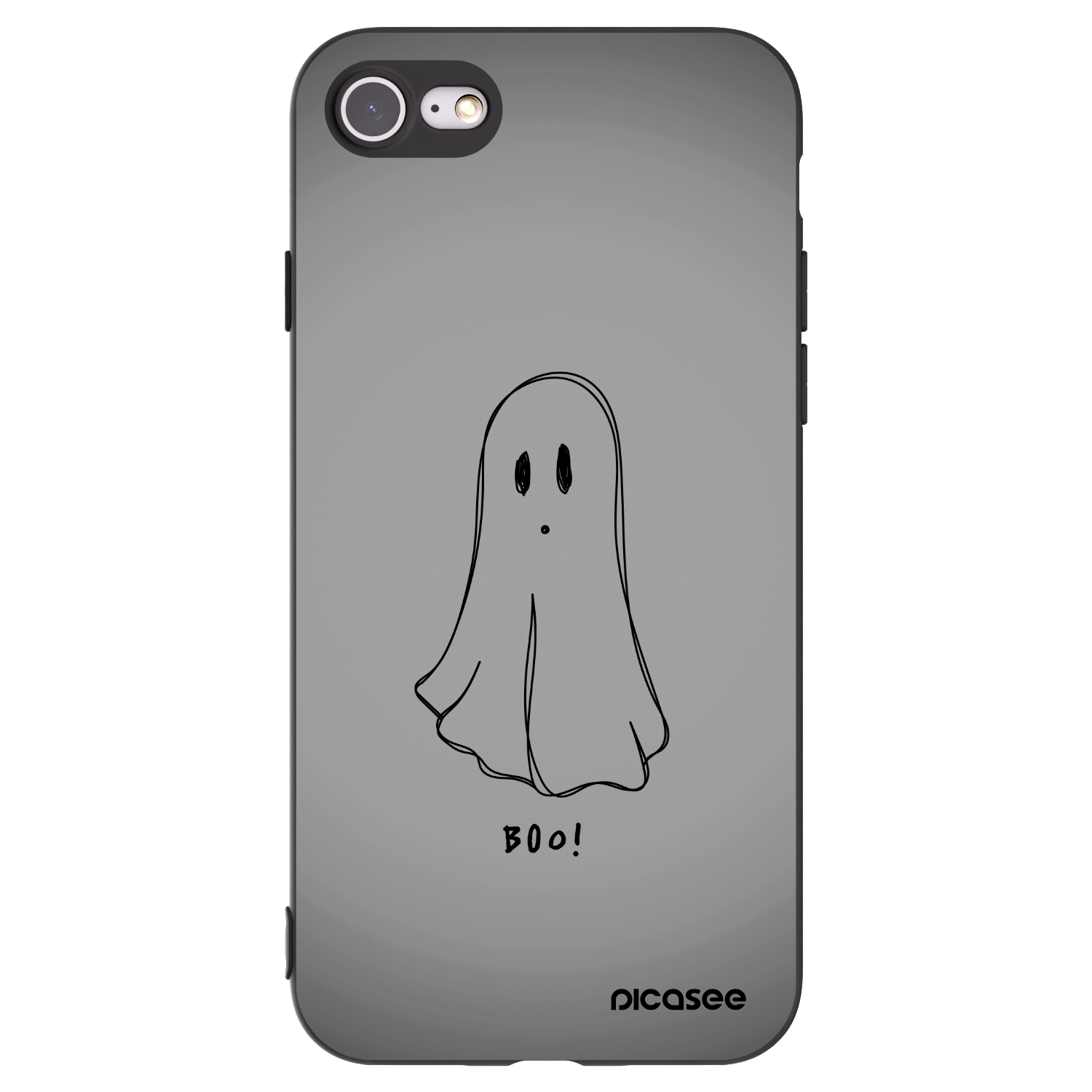 Picasee crna silikonska maskica za Apple iPhone 8 - Ghost