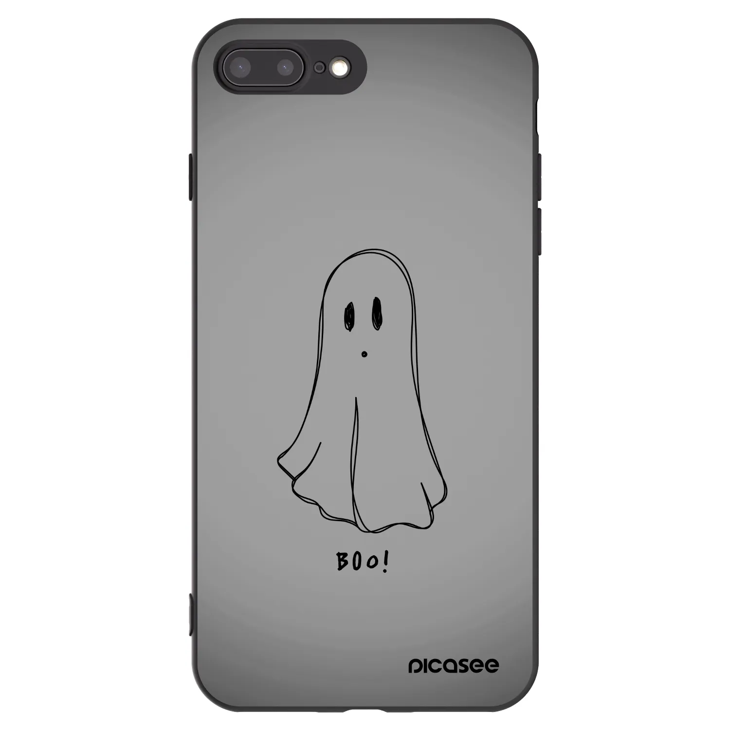 Picasee crna silikonska maskica za Apple iPhone 8 Plus - Ghost