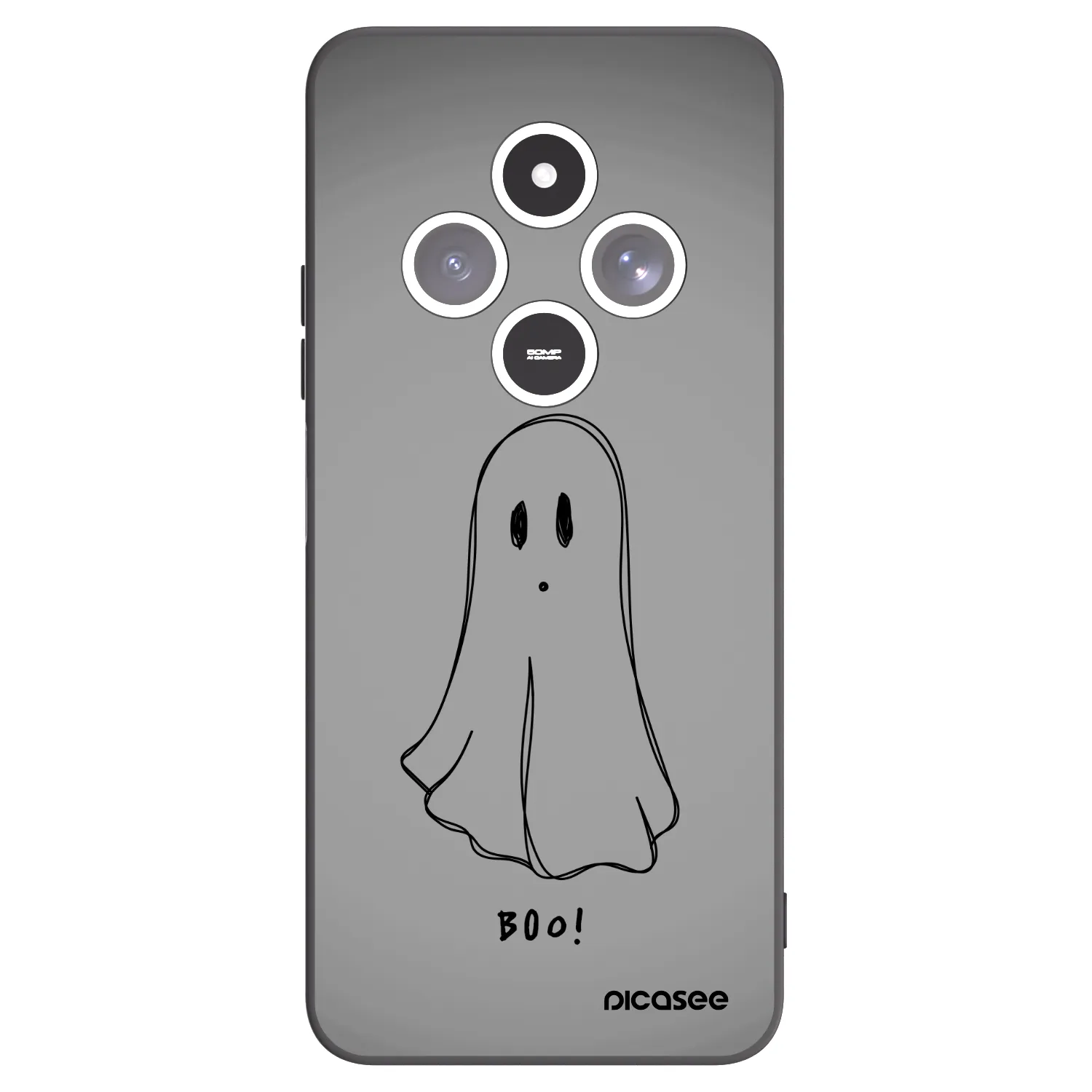 Picasee crna silikonska maskica za Xiaomi Redmi 14C - Ghost