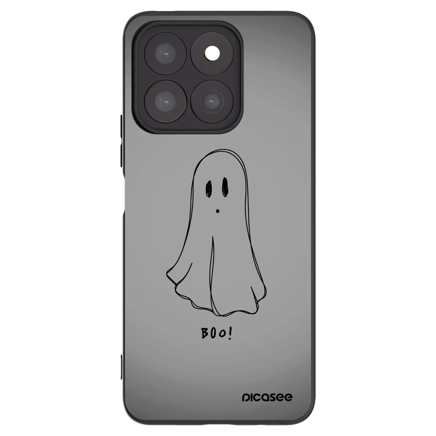 Picasee crna silikonska maskica za Honor X8c - Ghost