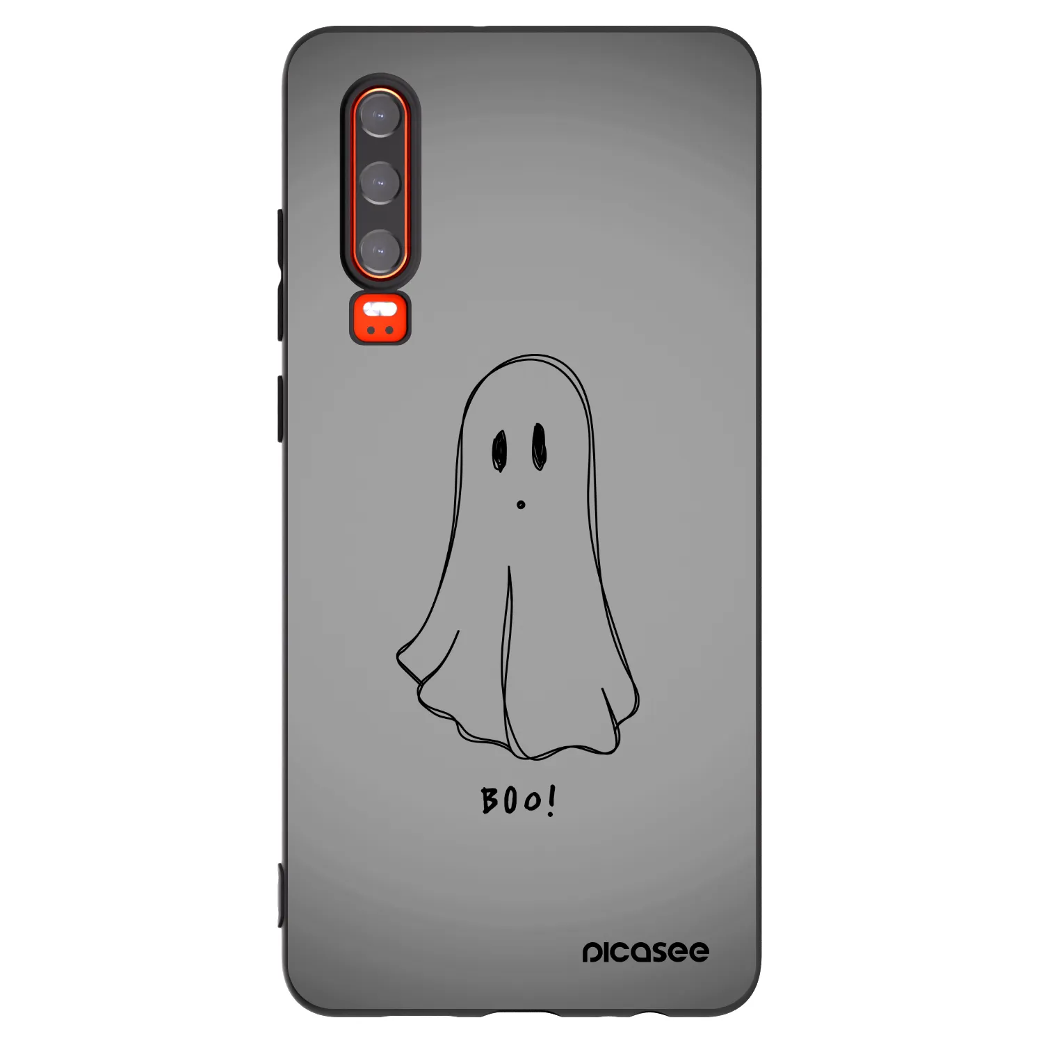 Picasee crna silikonska maskica za Huawei P30 - Ghost