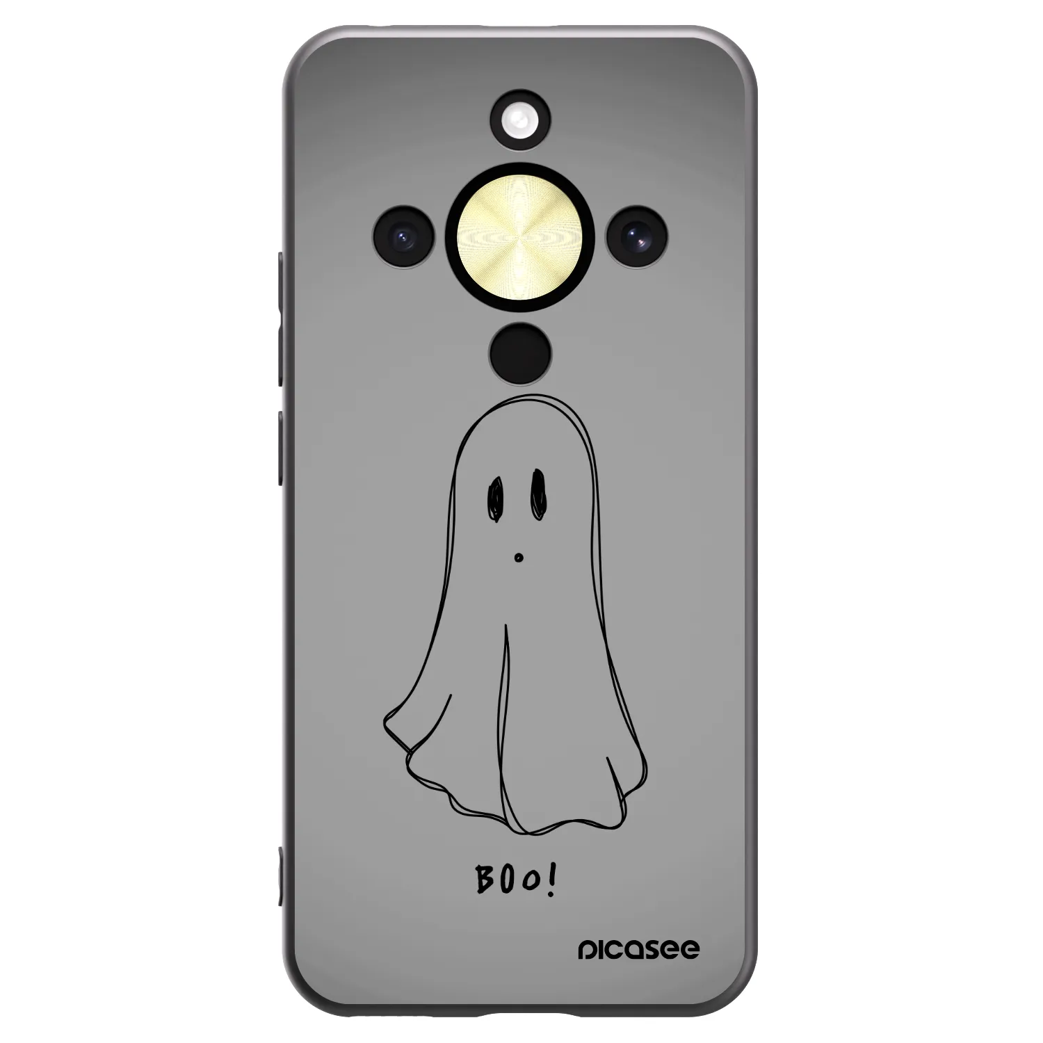 Picasee crna silikonska maskica za Honor Magic8 Lite 5G - Ghost