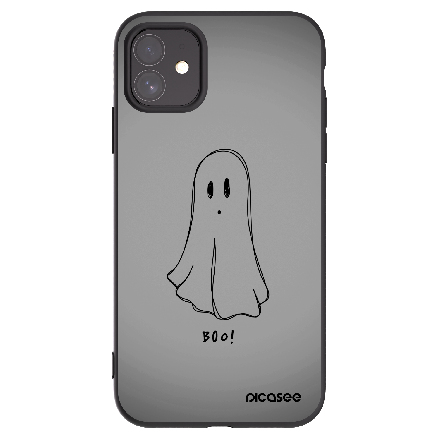 Picasee crna silikonska maskica za Apple iPhone 11 - Ghost