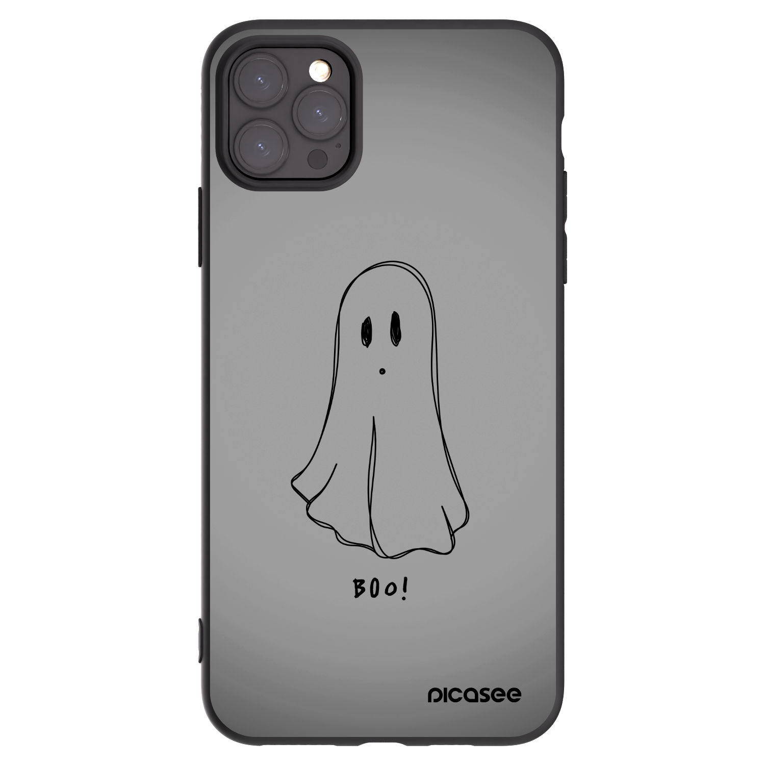 Picasee crna silikonska maskica za Apple iPhone 11 Pro Max - Ghost