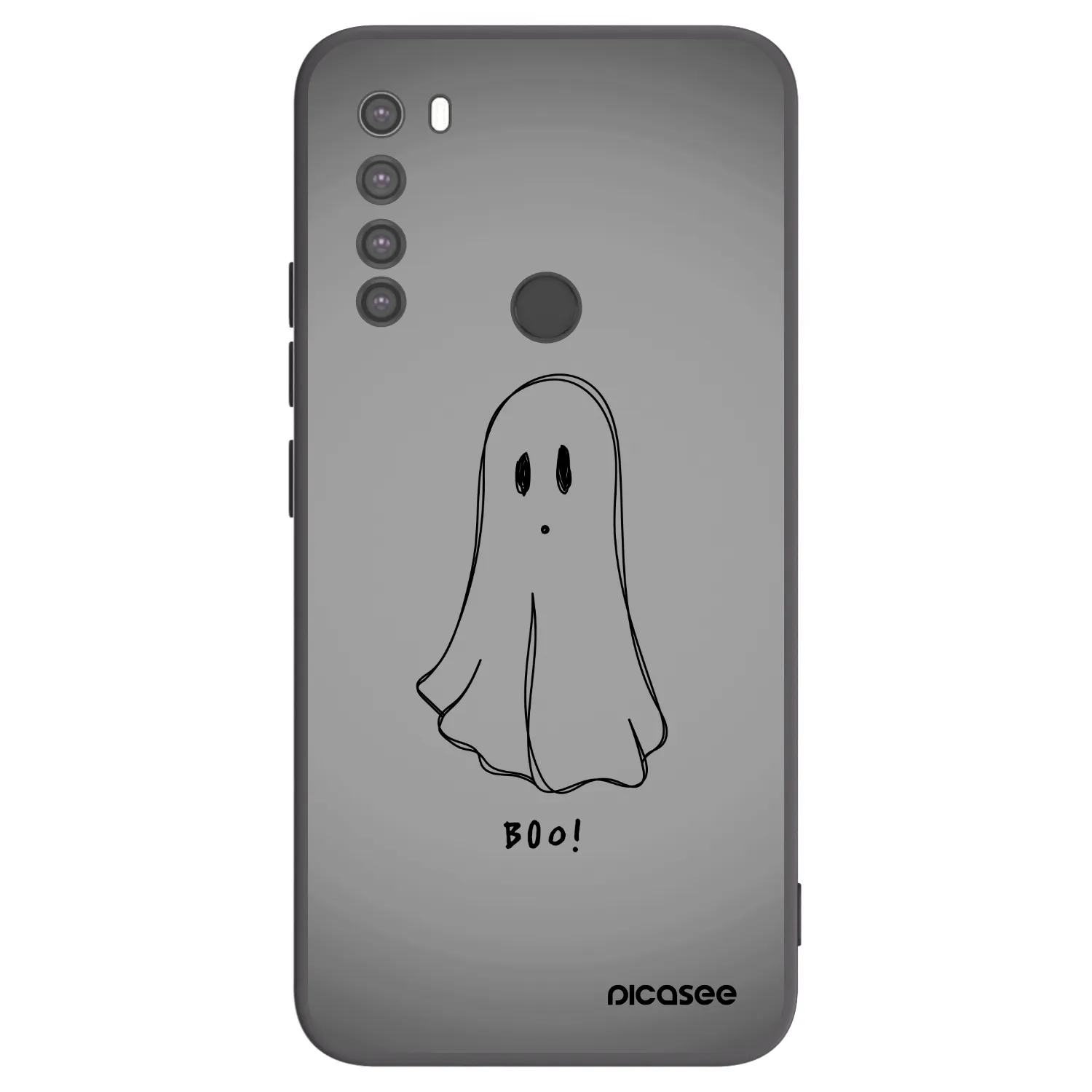 Picasee crna silikonska maskica za Xiaomi Redmi Note 8 - Ghost
