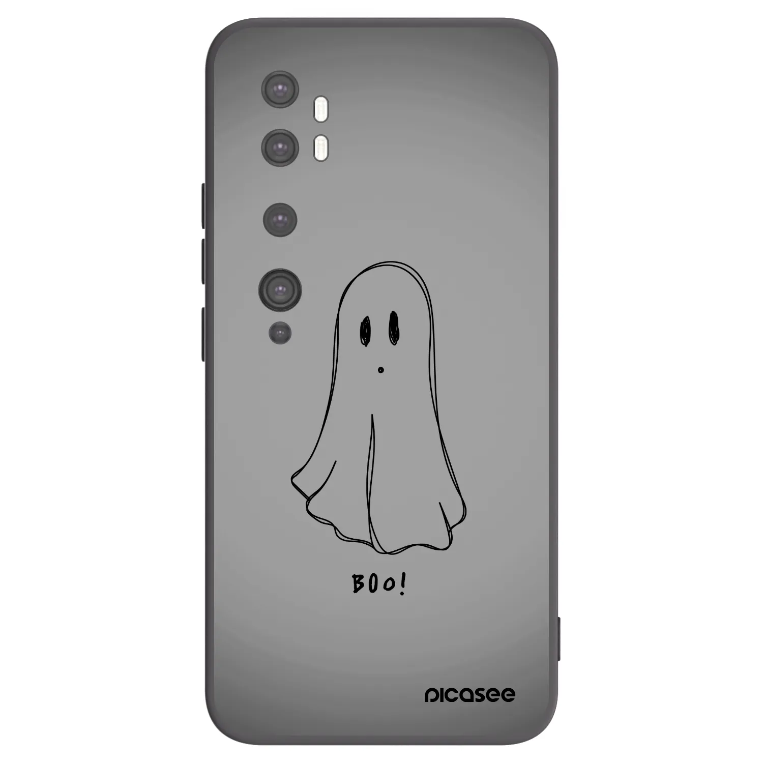 Picasee crna silikonska maskica za Xiaomi Mi Note 10 (Pro) - Ghost