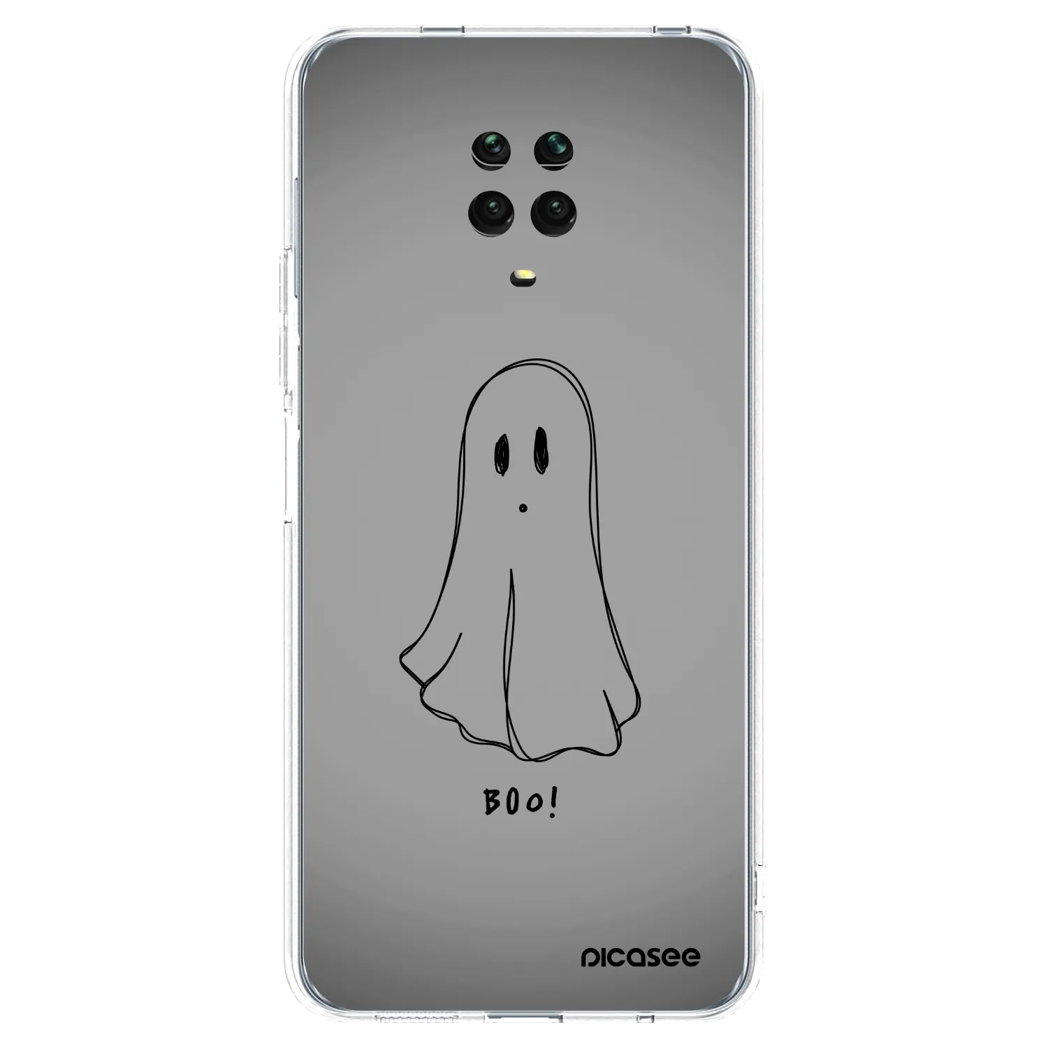 Picasee silikonska prozirna maskica za Xiaomi Redmi Note 9 Pro - Ghost