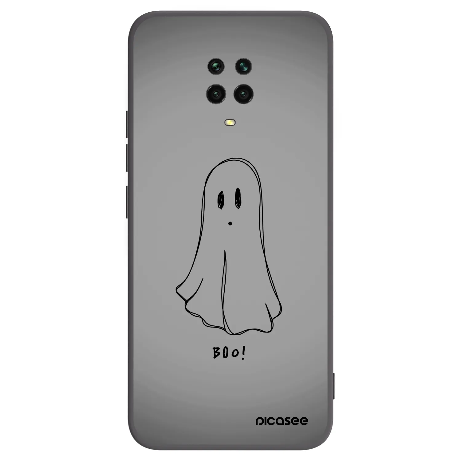 Picasee crna silikonska maskica za Xiaomi Redmi Note 9 Pro - Ghost