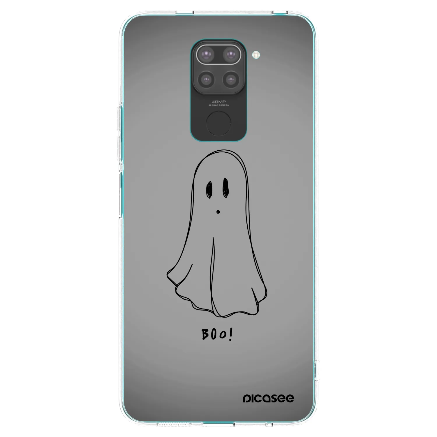 Picasee crna silikonska maskica za Xiaomi Redmi Note 9 - Ghost