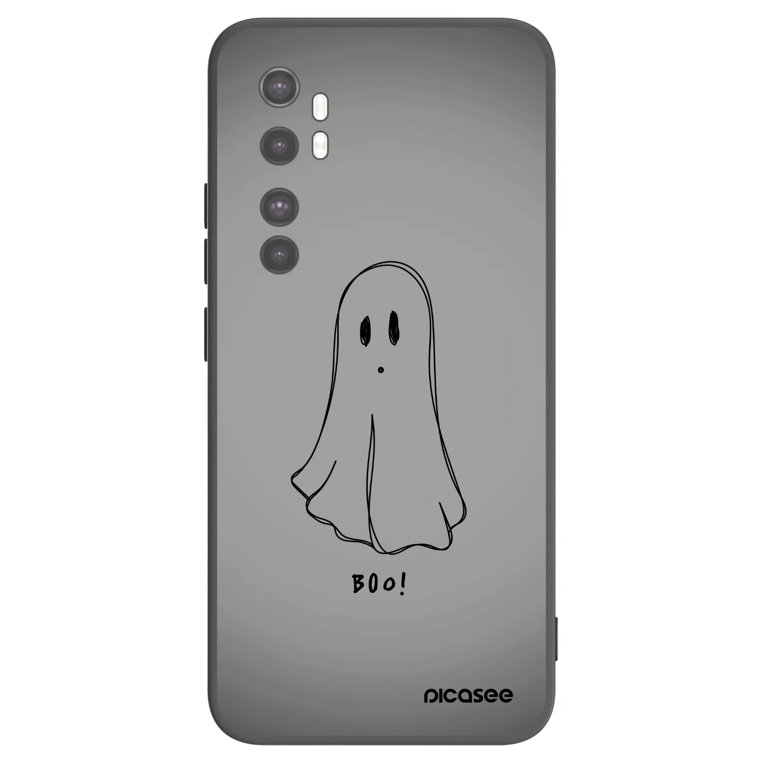Picasee crna silikonska maskica za Xiaomi Mi Note 10 Lite - Ghost