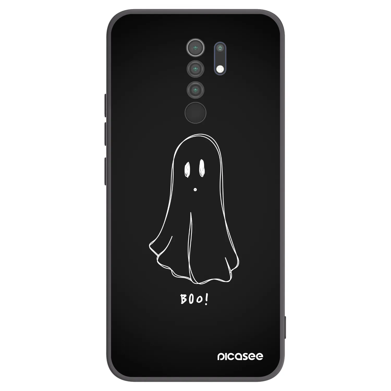 Picasee crna silikonska maskica za Xiaomi Redmi 9 - Ghost 2
