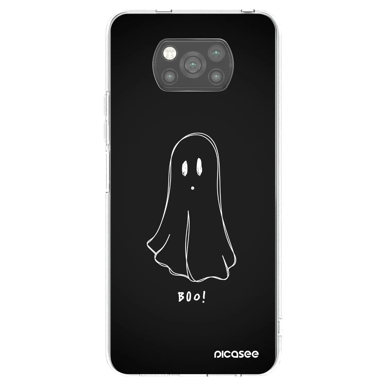 Picasee crna silikonska maskica za Xiaomi Poco X3 - Ghost 2