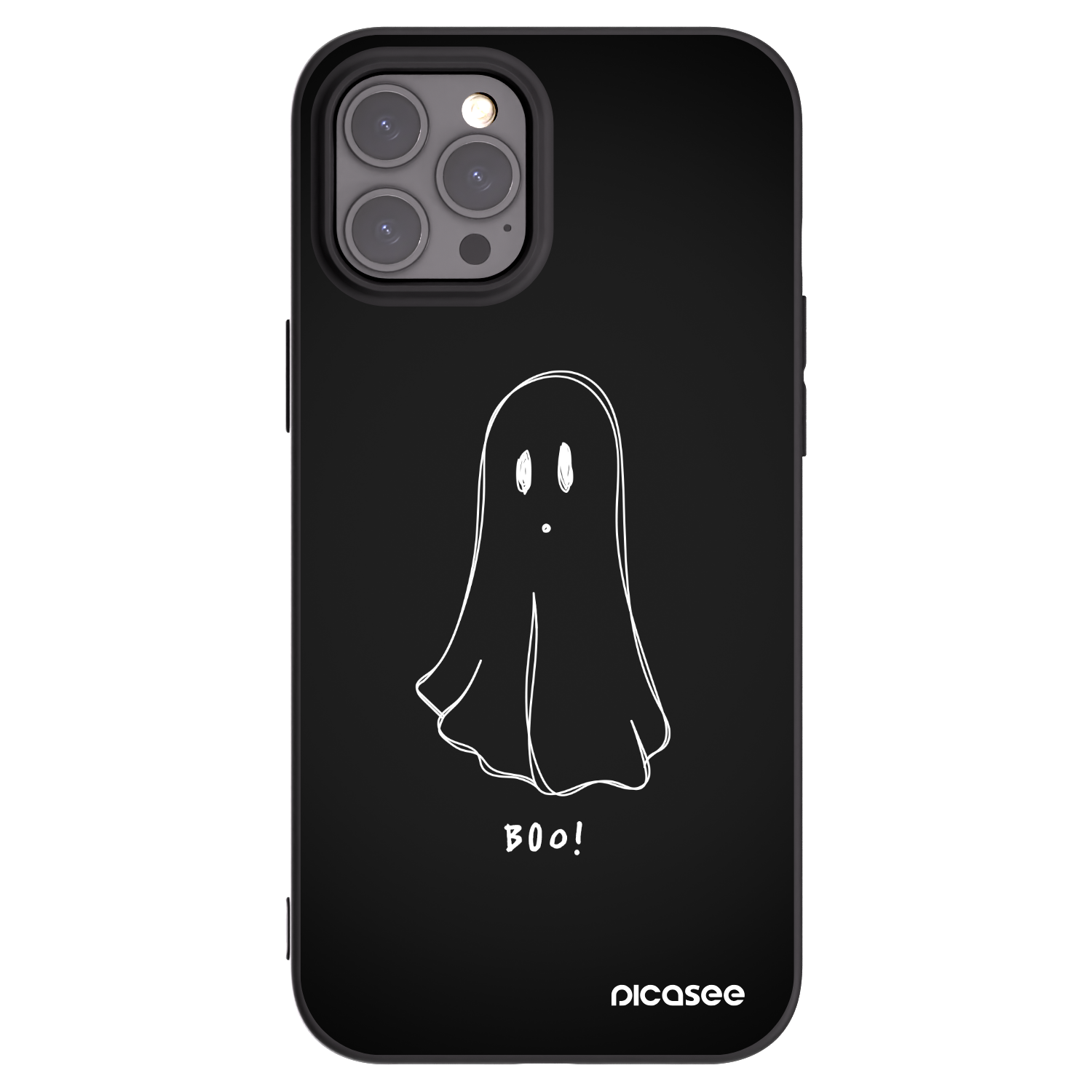 Picasee crna silikonska maskica za Apple iPhone 12 Pro Max - Ghost 2