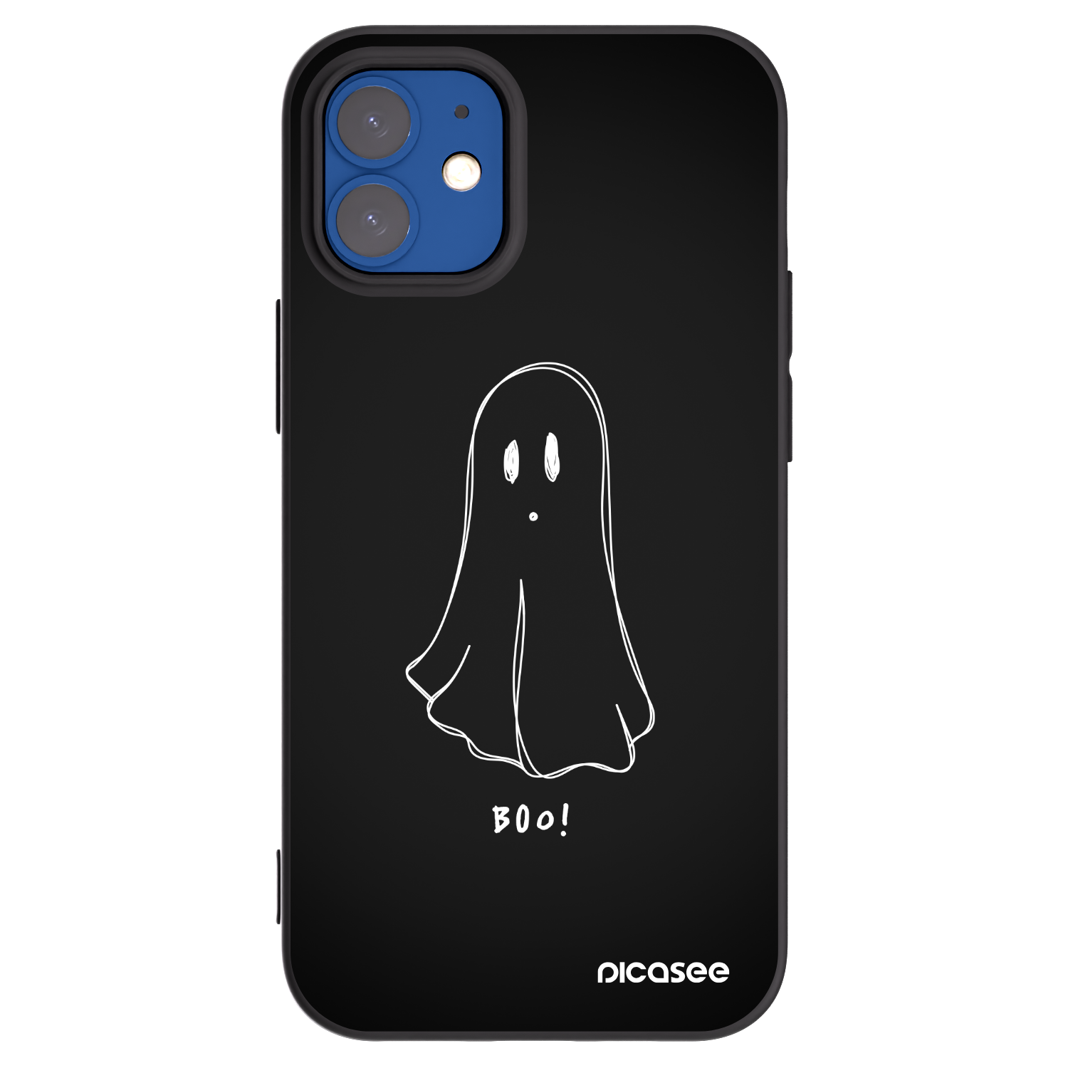 Picasee crna silikonska maskica za Apple iPhone 12 mini - Ghost 2