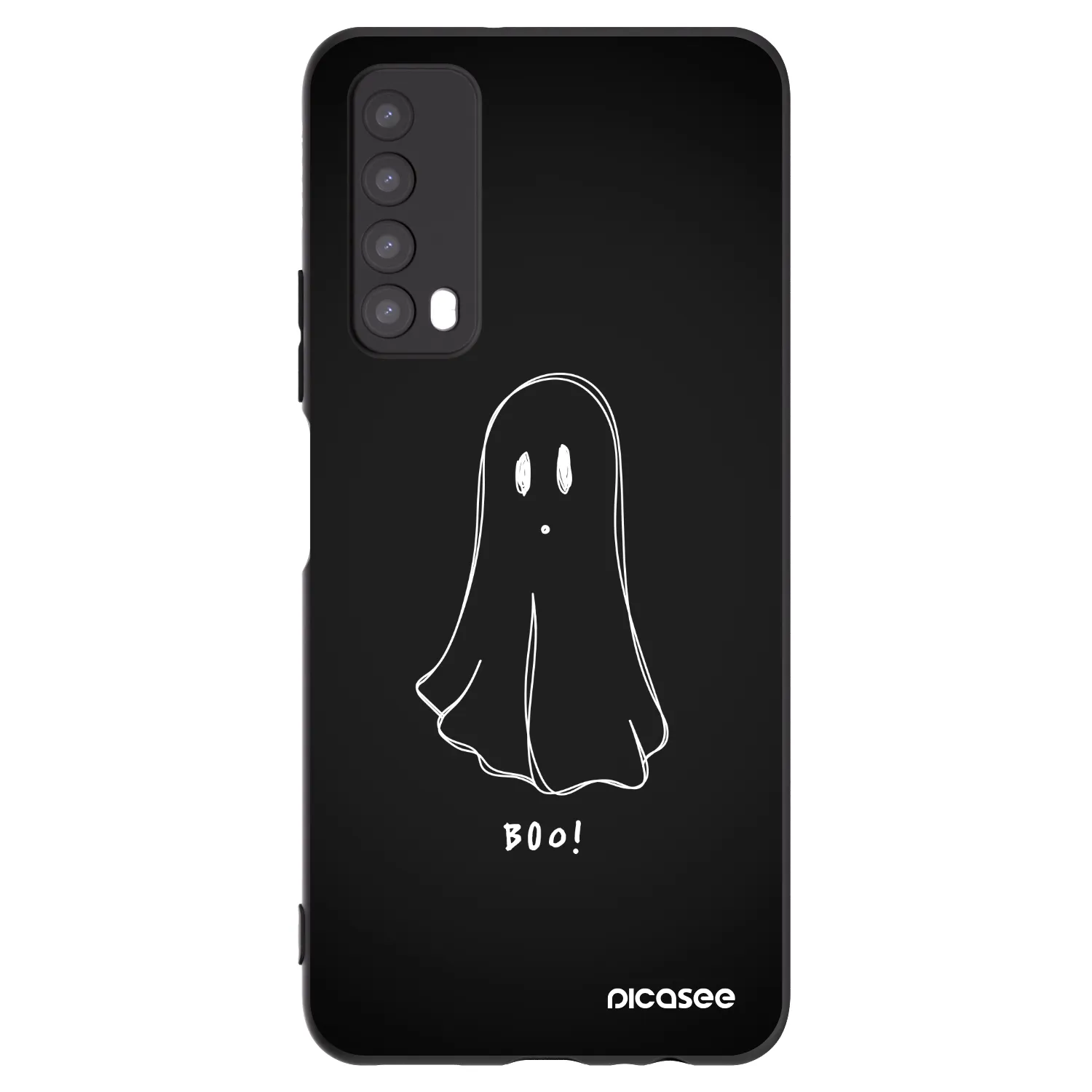 Picasee crna silikonska maskica za Huawei P Smart 2021 - Ghost 2