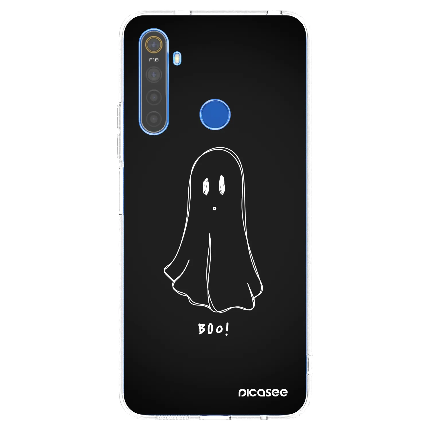 Picasee silikonska prozirna maskica za Realme 5 - Ghost 2