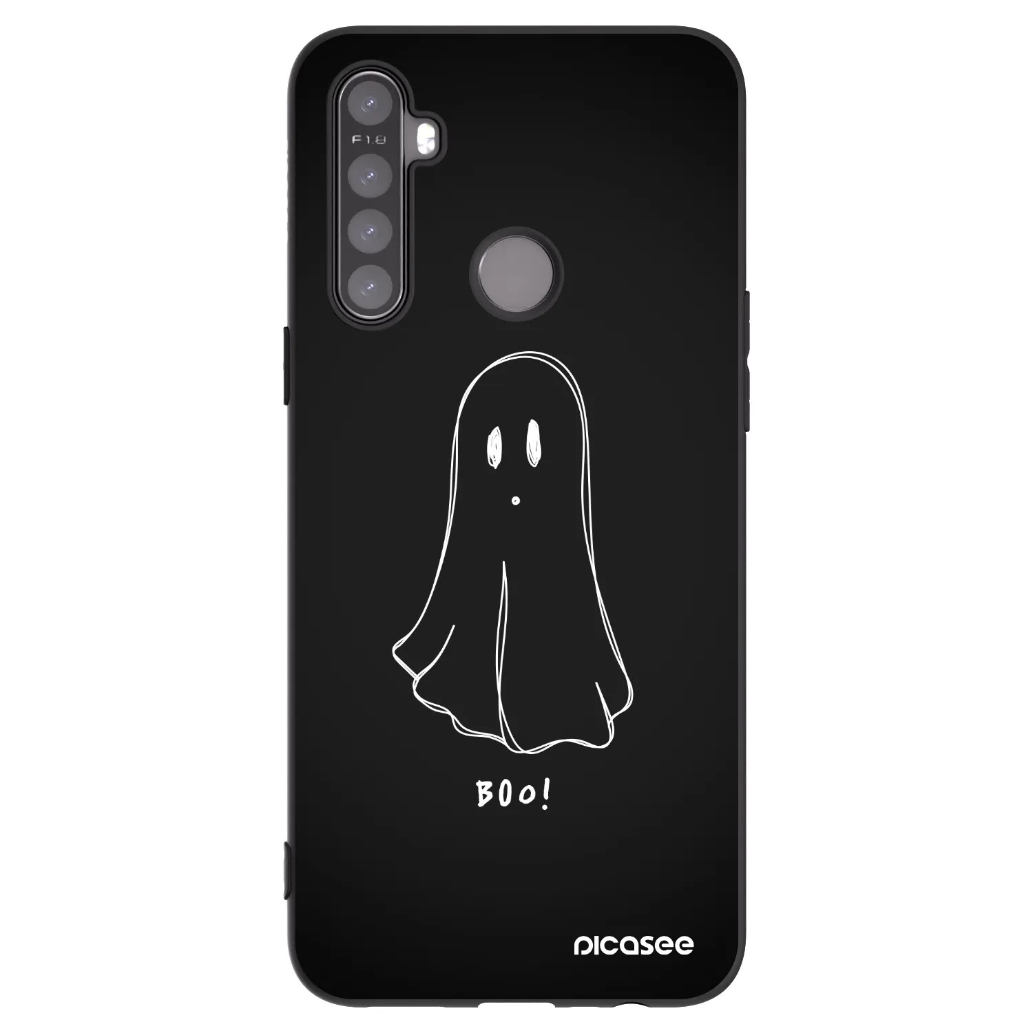 Picasee crna silikonska maskica za Realme 5 - Ghost 2