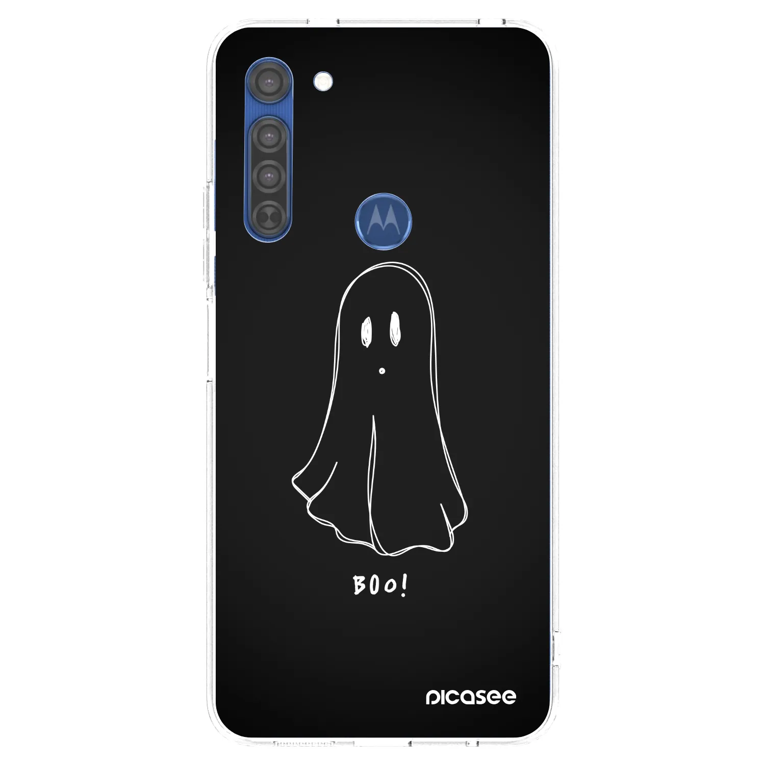 Picasee silikonska prozirna maskica za Motorola Moto G8 - Ghost 2