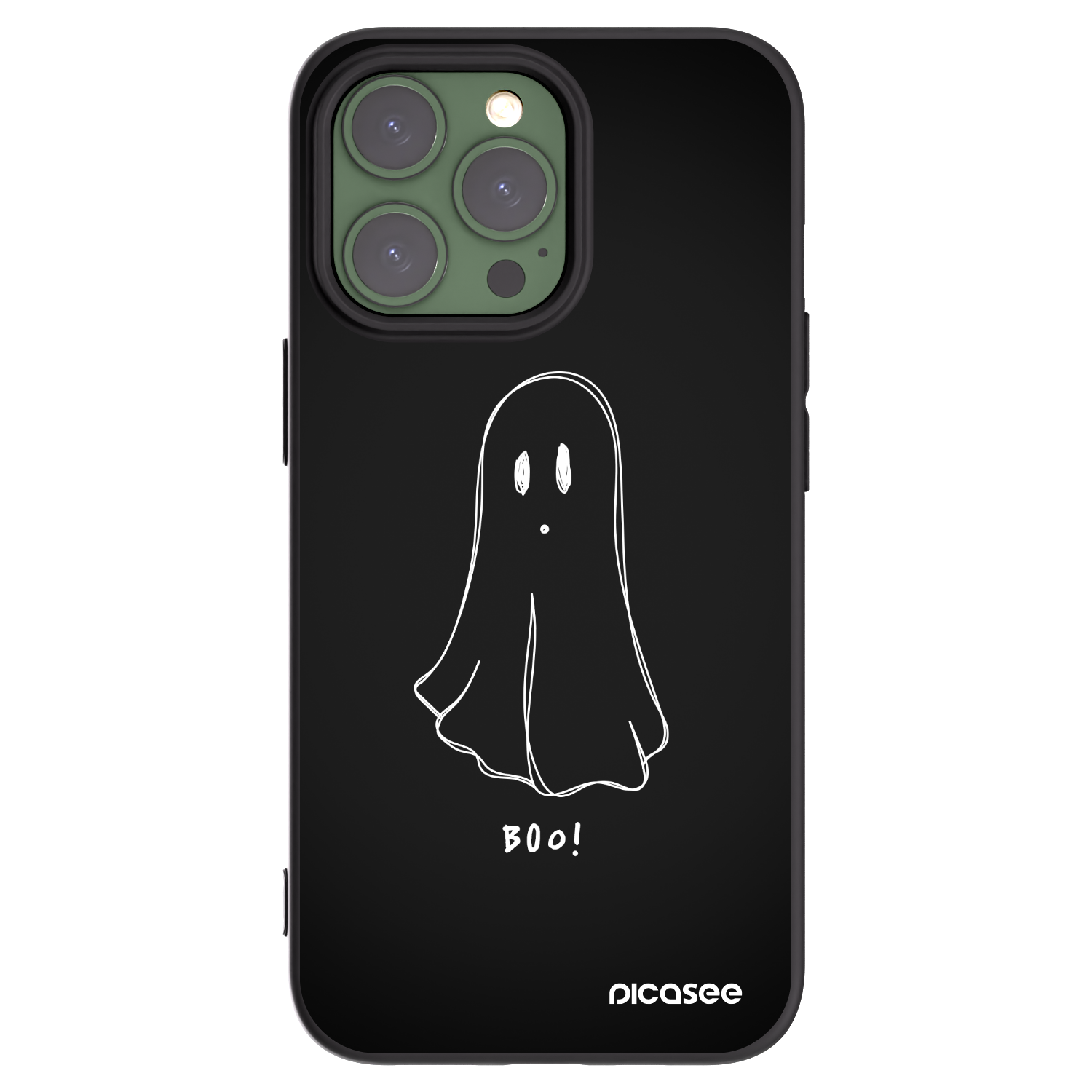 Picasee crna silikonska maskica za Apple iPhone 13 Pro - Ghost 2