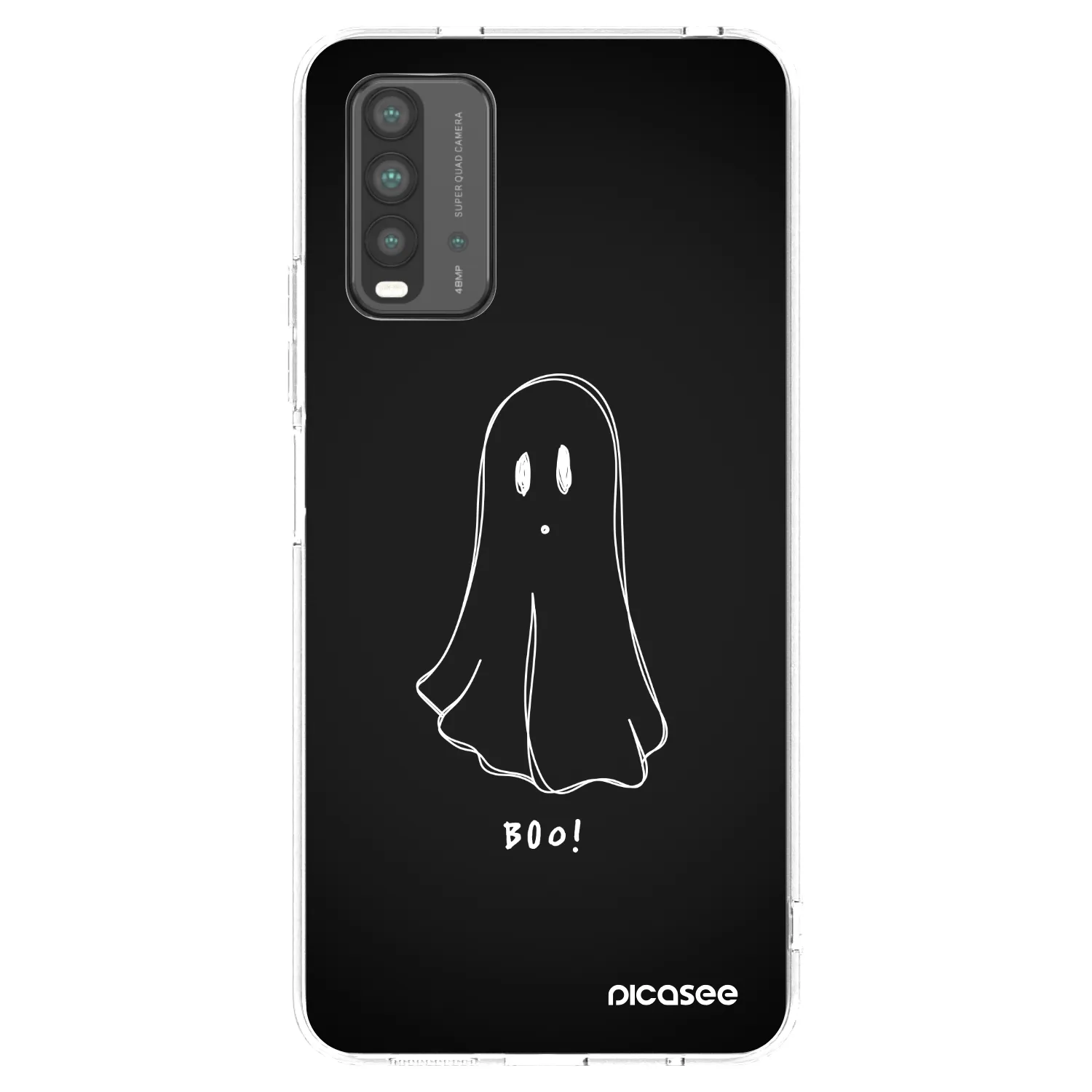Picasee crna silikonska maskica za Xiaomi Redmi 9T - Ghost 2