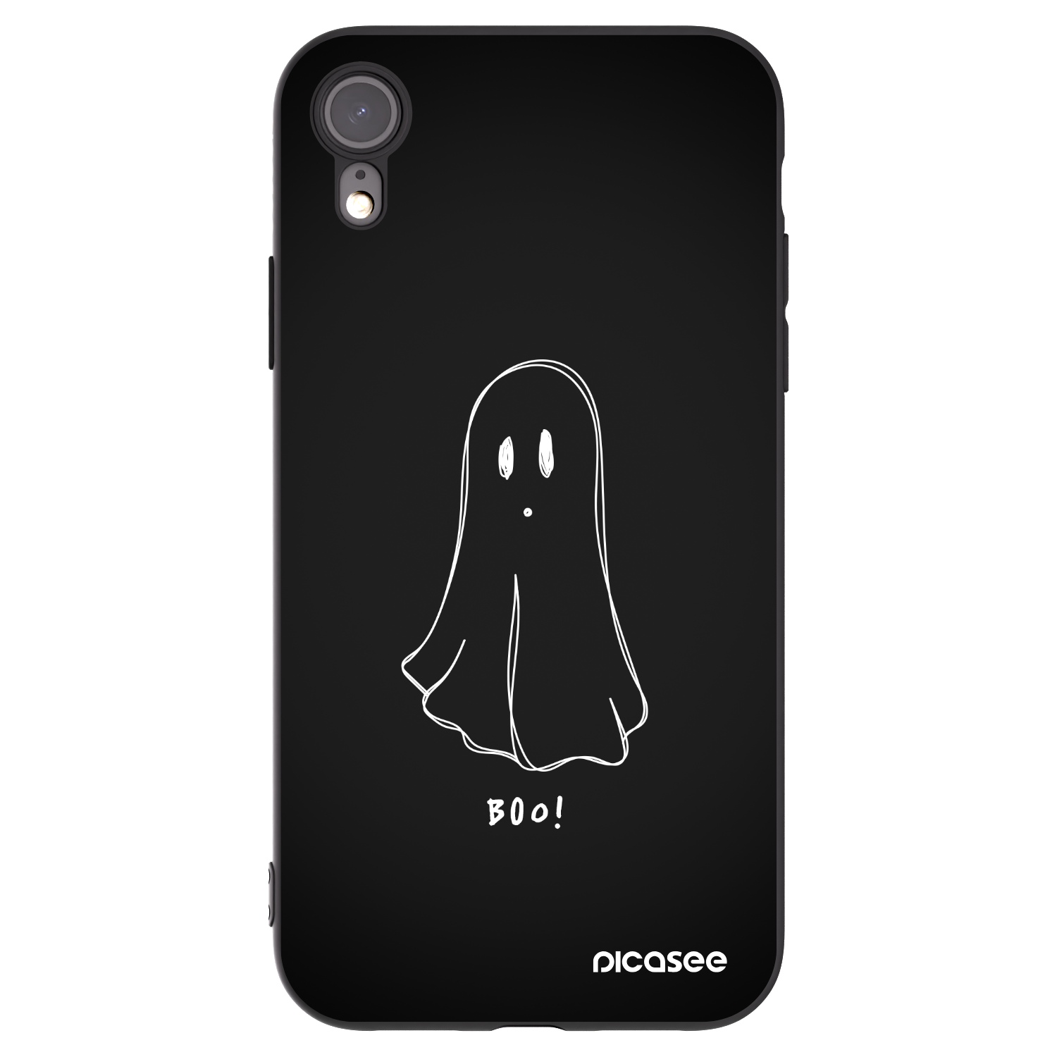 Picasee crna silikonska maskica za Apple iPhone XR - Ghost 2