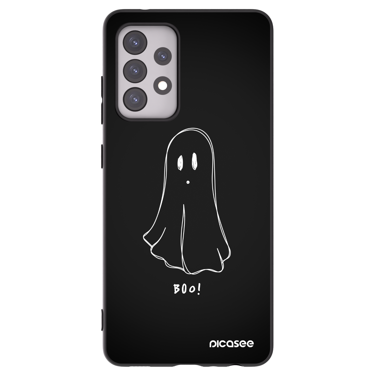 Picasee crna silikonska maskica za Samsung Galaxy A52s 5G A528B - Ghost 2