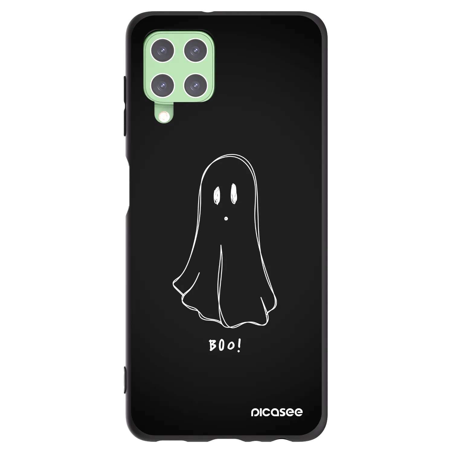 Picasee crna silikonska maskica za Samsung Galaxy A22 A225F 4G - Ghost 2